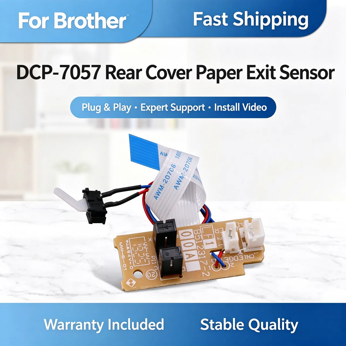 For Brother DCP-7057 Fuser Exit Paper Sensor view 1