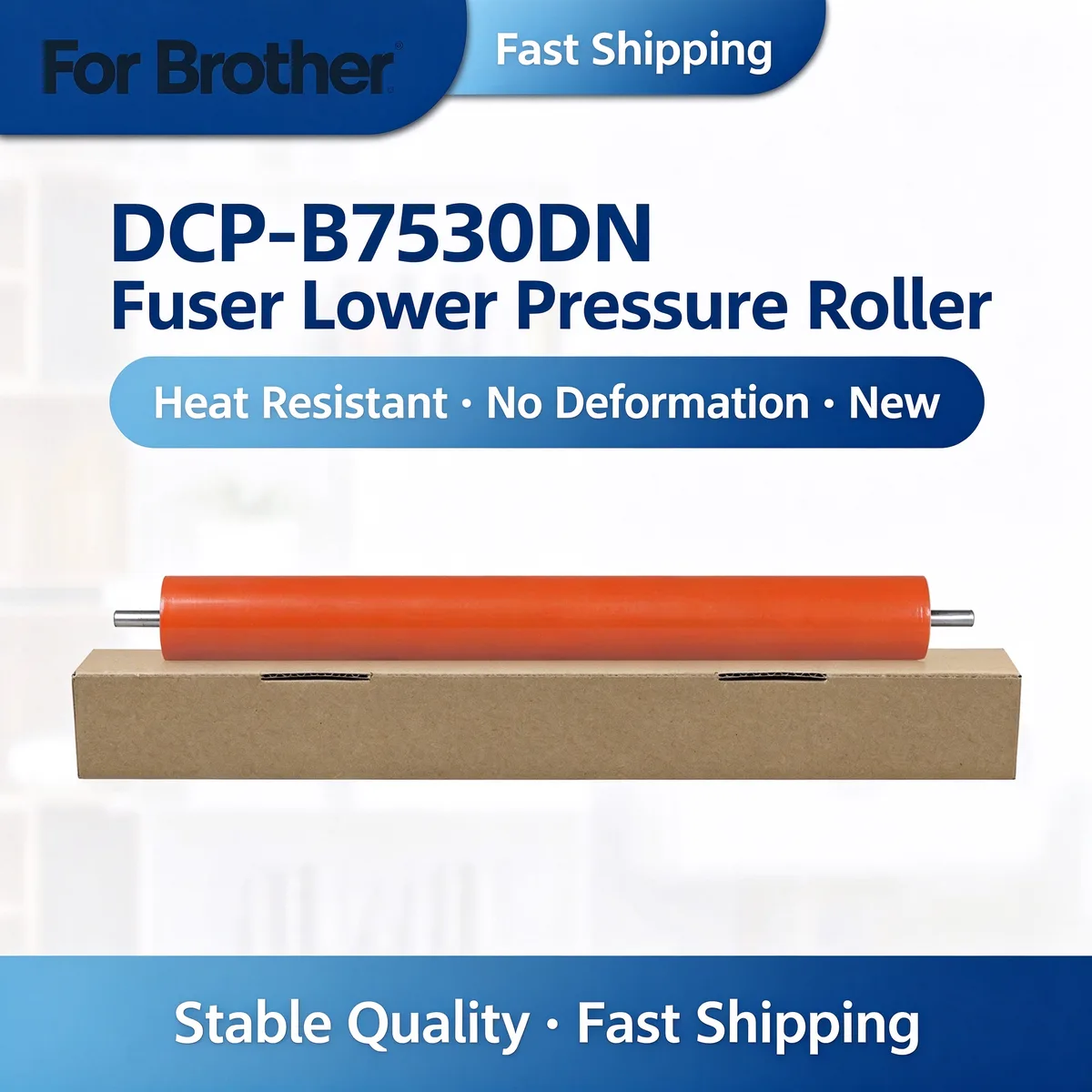 For Brother DCP-B7530DN Fuser Lower Pressure Roller view 1