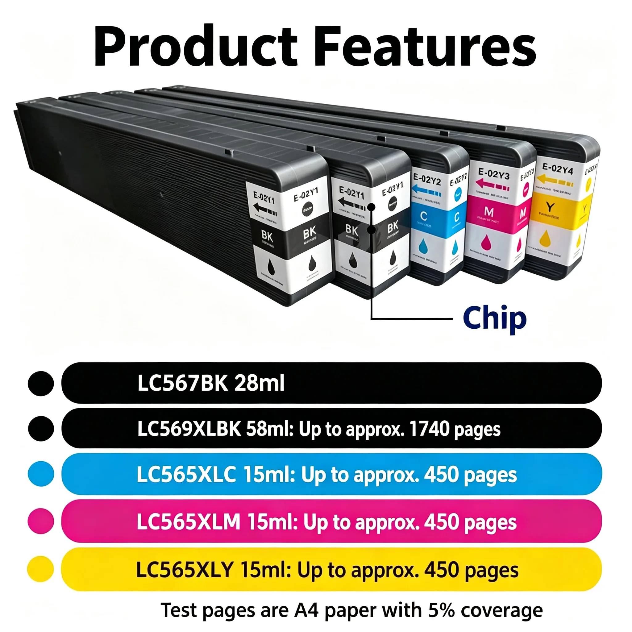 Brother LC569XL LC565XL Ink Cartridge view 3