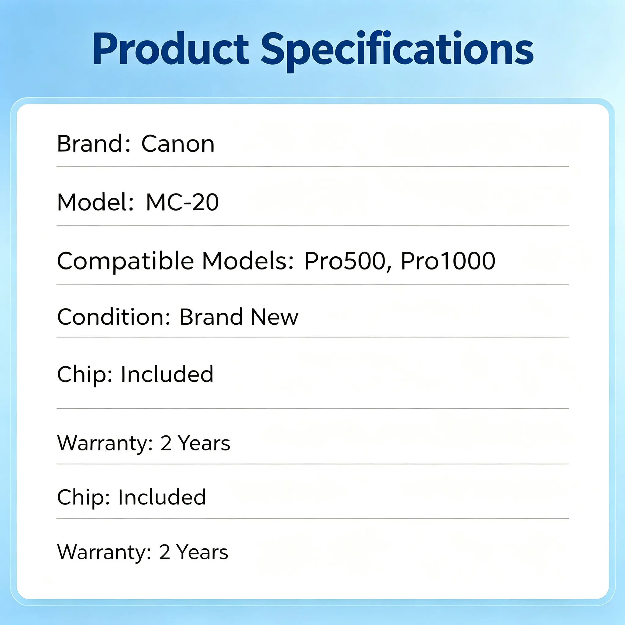 Canon MC-20 Maintenance Box view 2