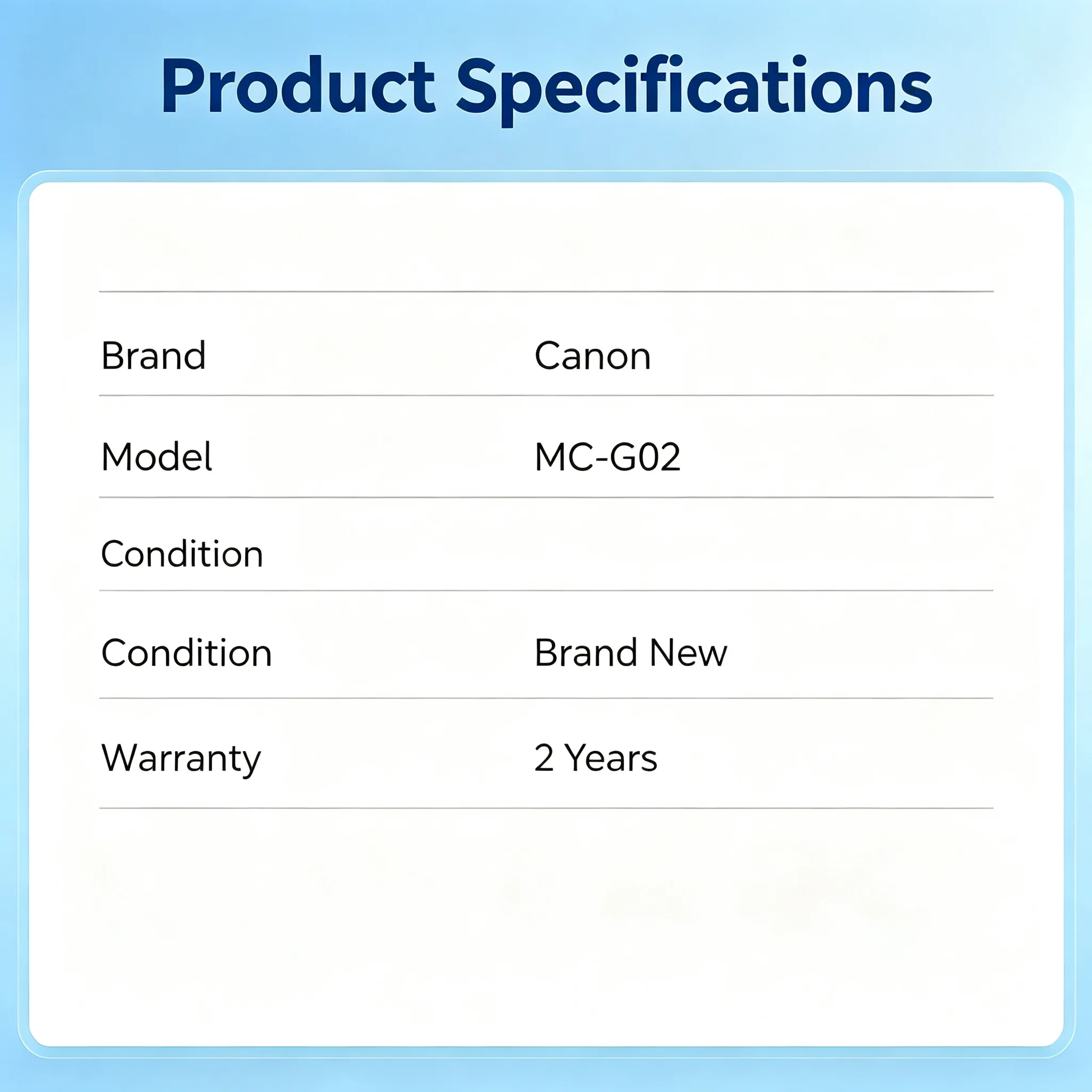 Canon MC-G02 Maintenance Box — G1020 Series view 2