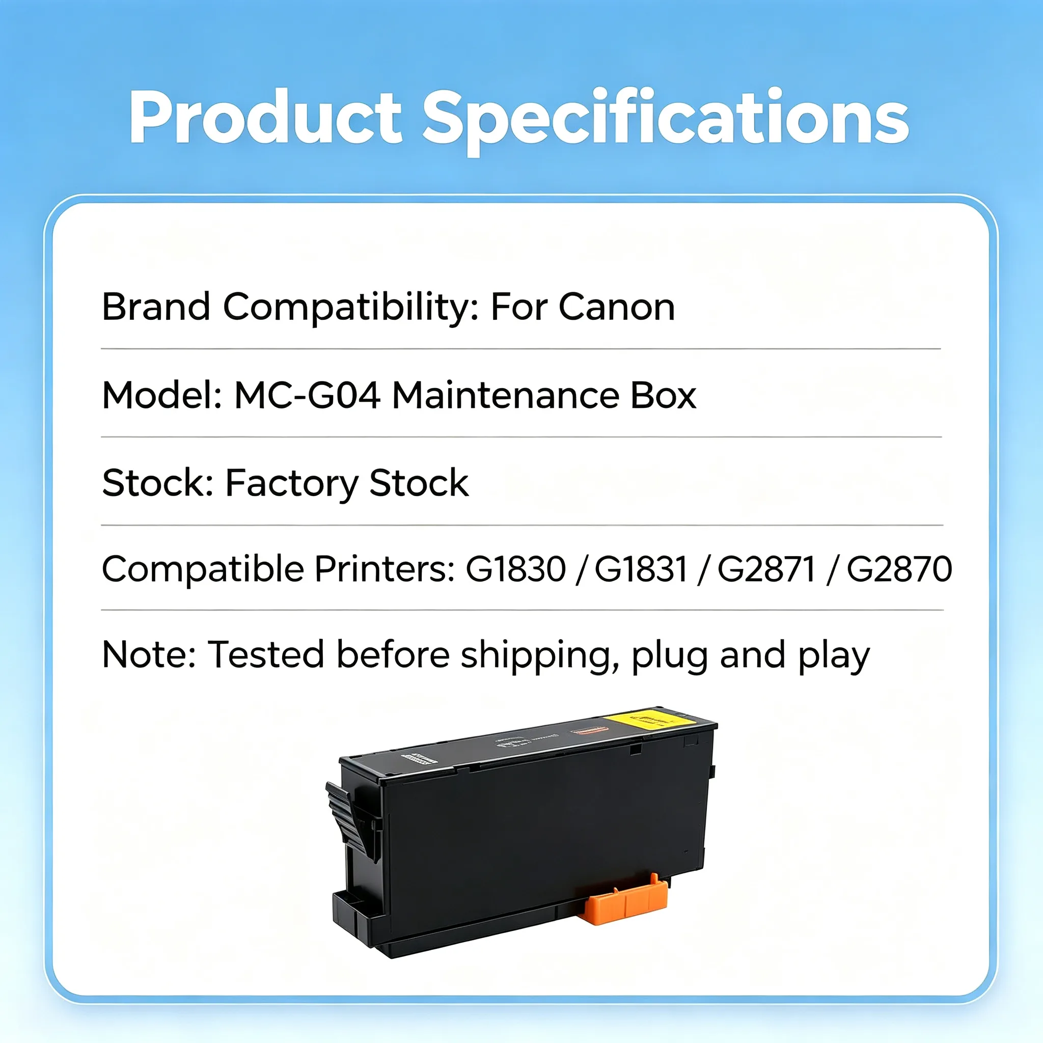 Canon MC-G04 Maintenance Cartridge — G1830 G1831 G2870 view 2