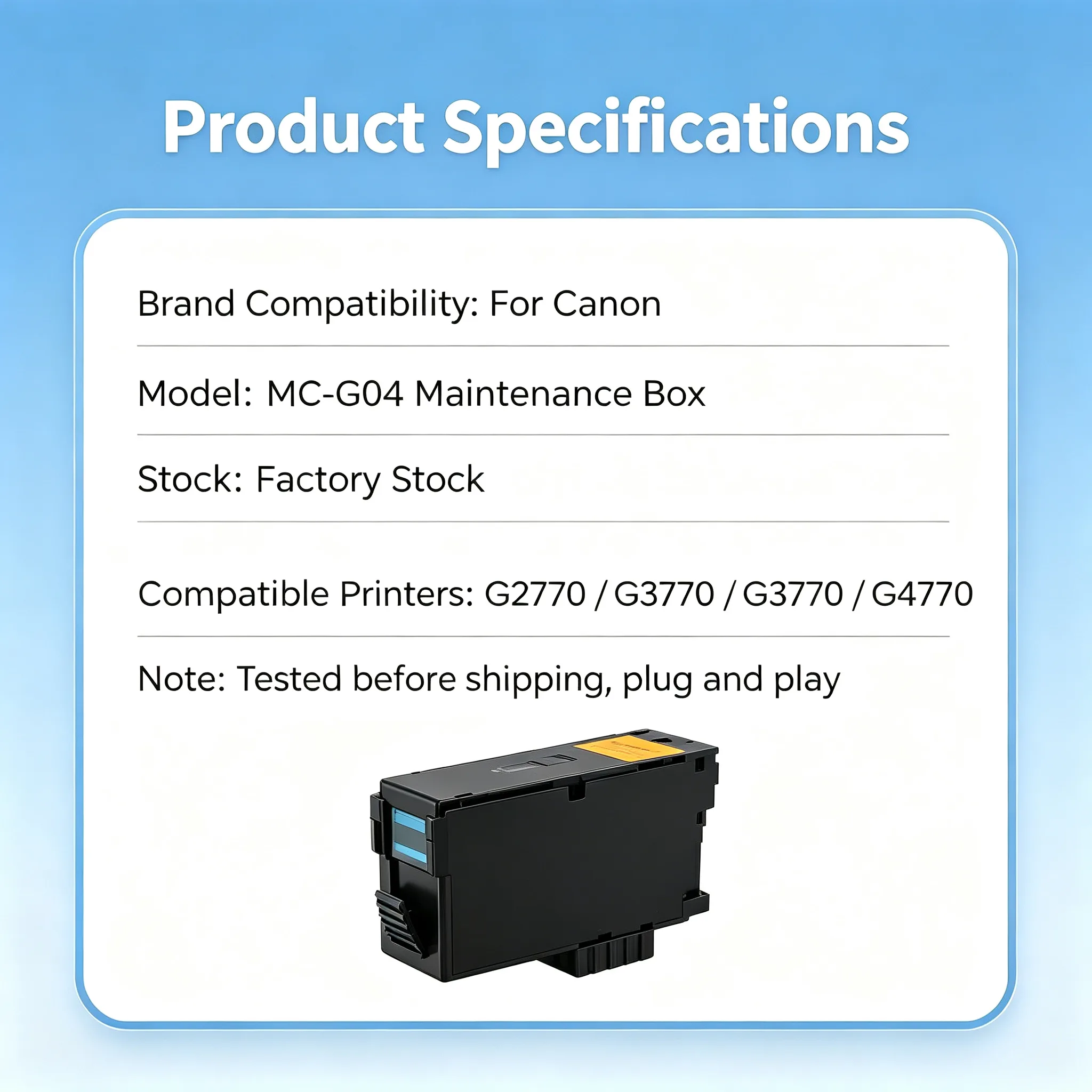 Canon MC-G04 Maintenance Cartridge — G2770 G3770 G4770 view 2