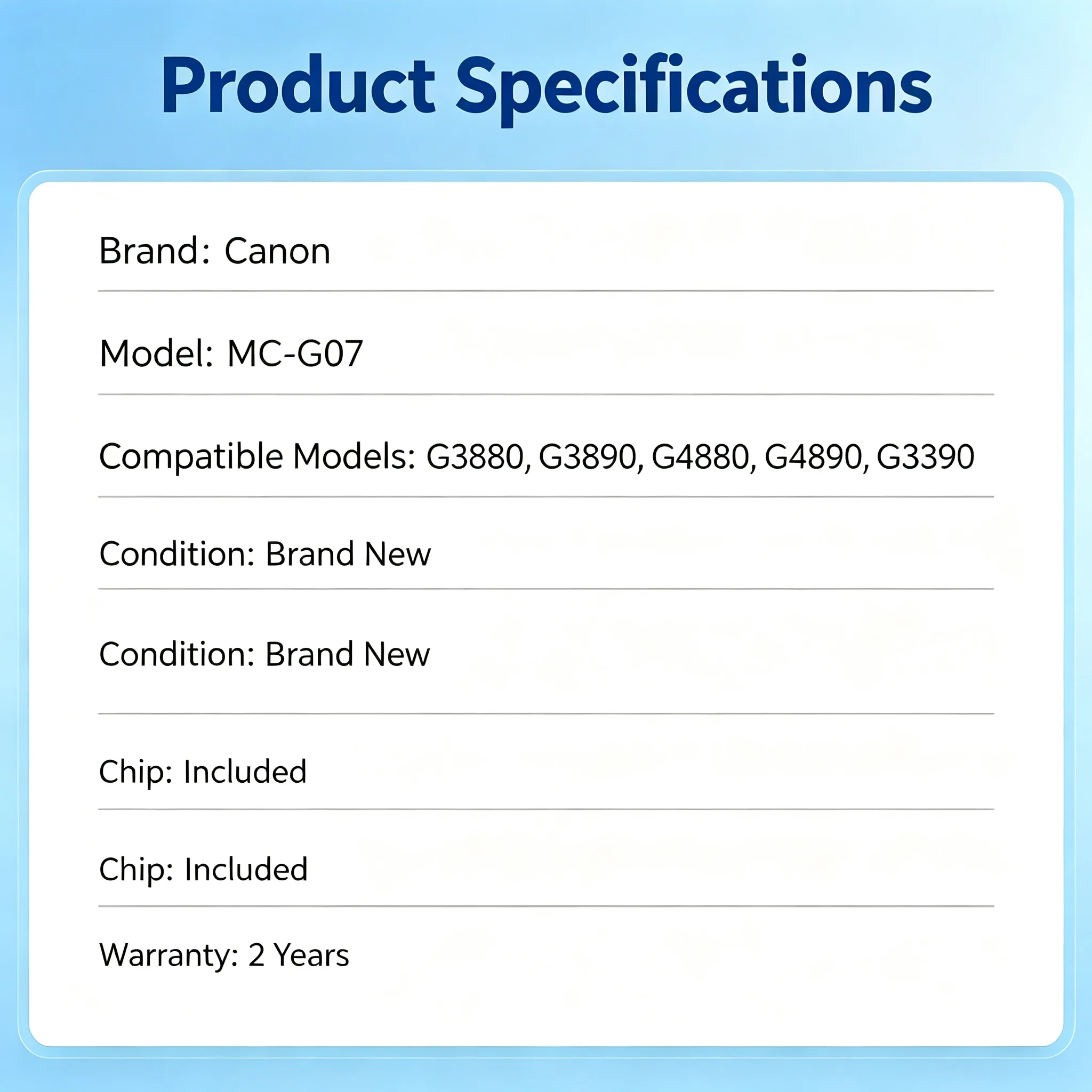 Canon MC-G07 Maintenance Box view 2