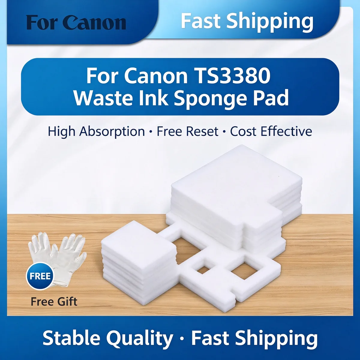For Canon TS3380 Waste Ink Sponge Pad view 1