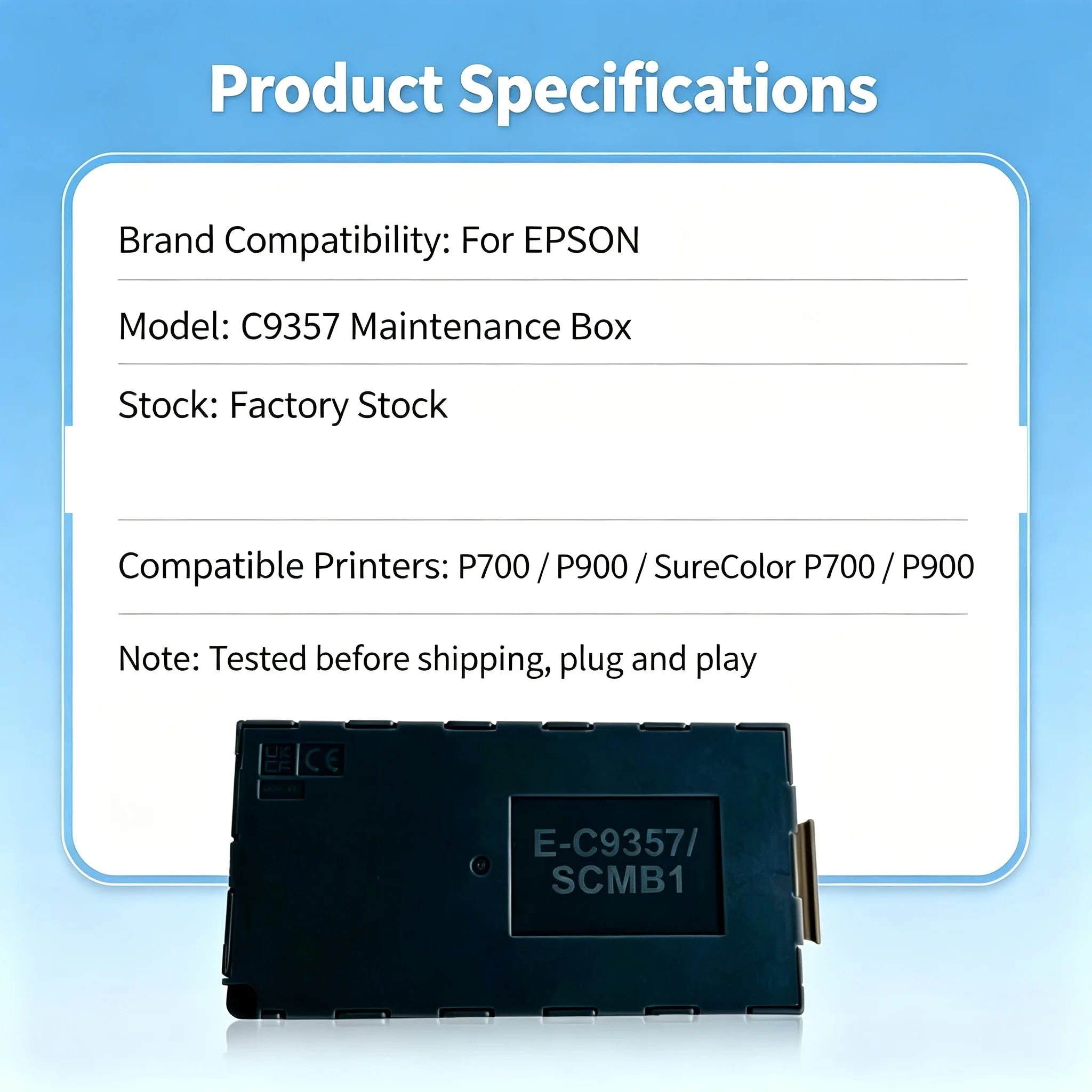 Epson C9357 Maintenance Box — P700 P900 SureColor view 2
