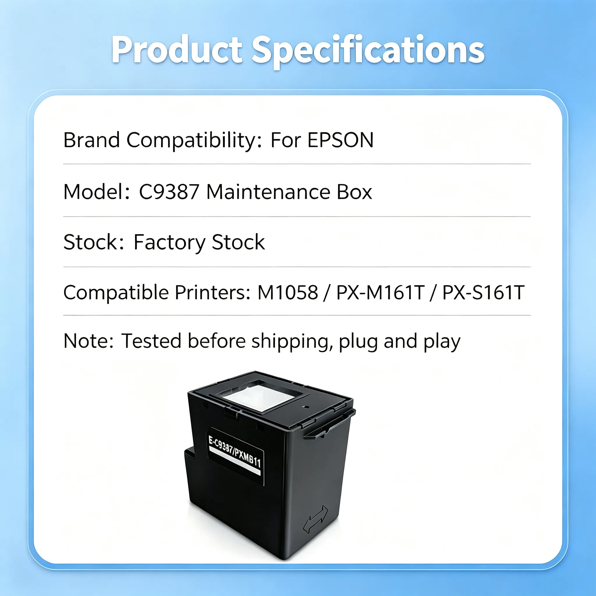 Epson C9387 Maintenance Box — M1058 PX-M161T PX-S161T view 2