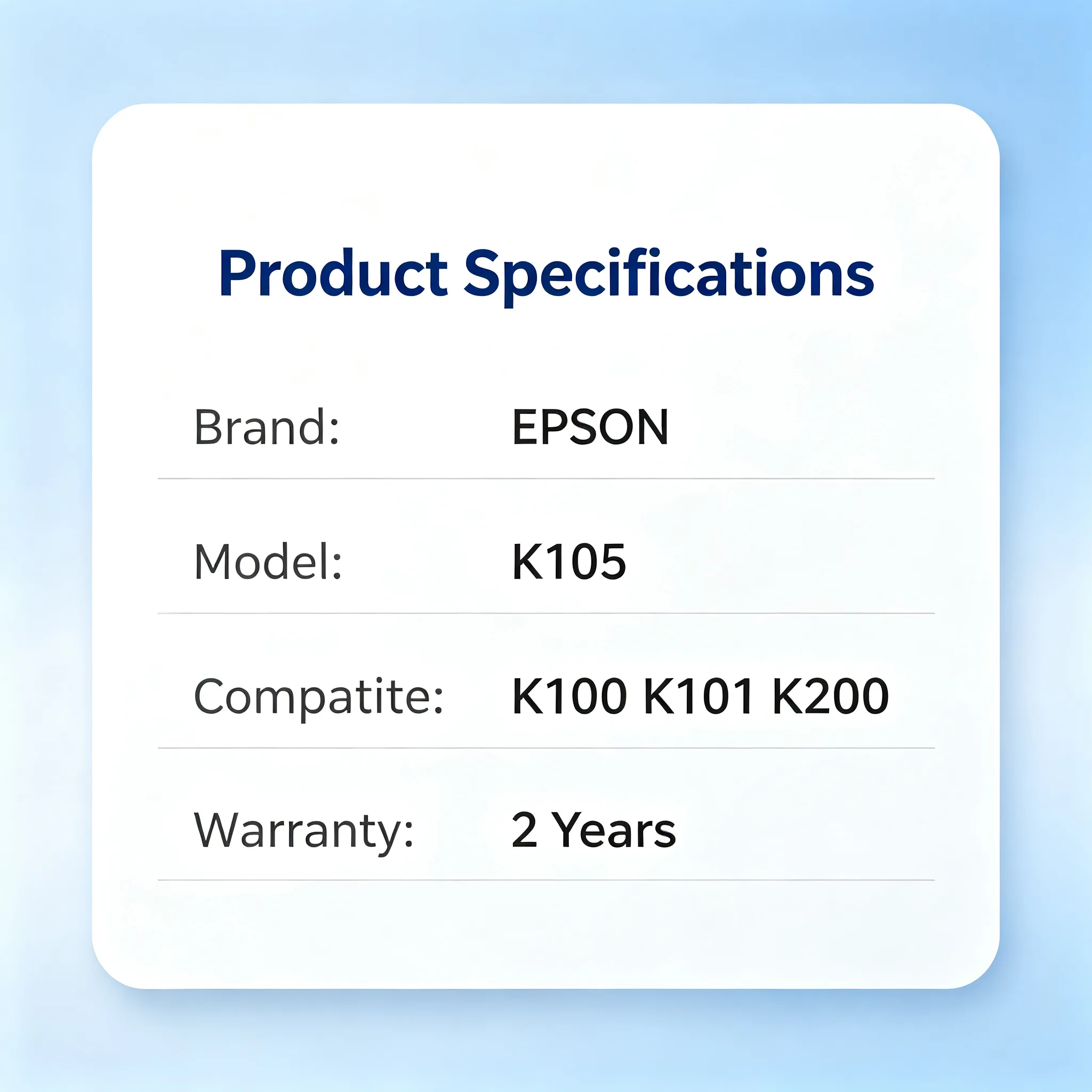 Epson K105 Waste Ink Pad view 2