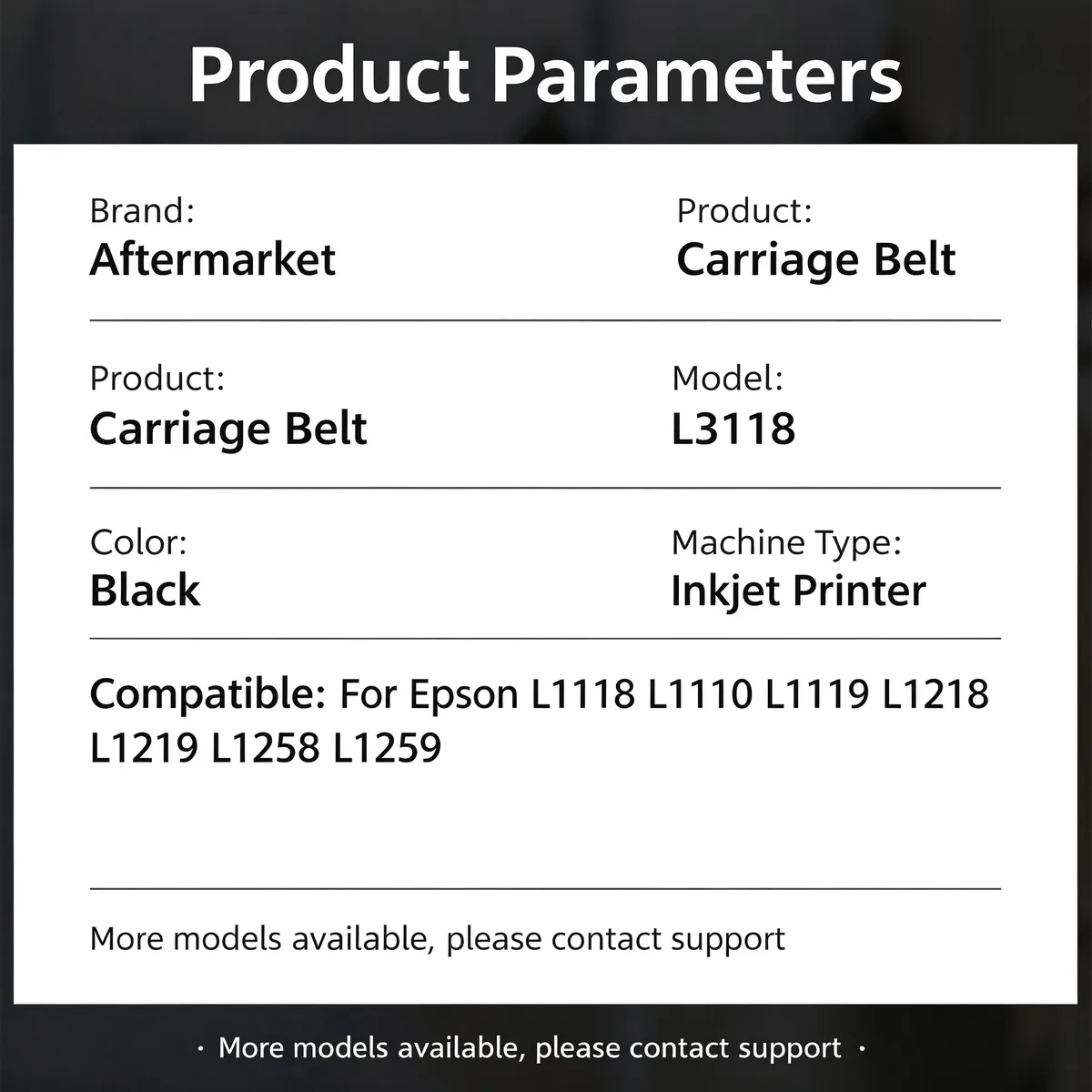 For Epson L1118 Carriage Belt view 4