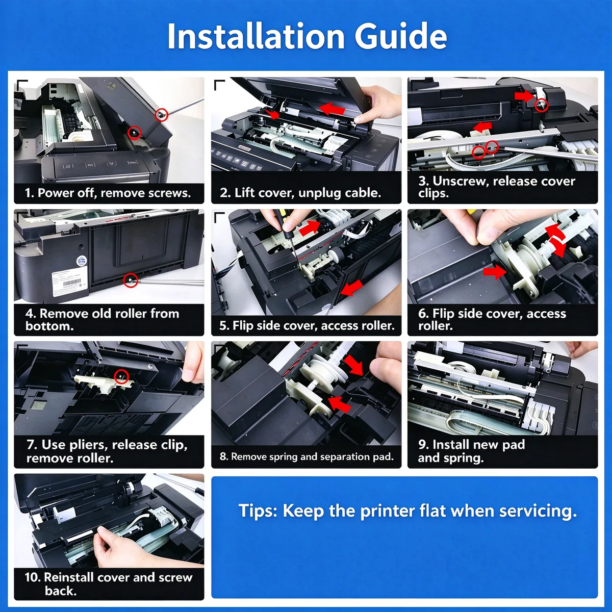 For Epson L301 Pickup Roller and Separation Pad view 5
