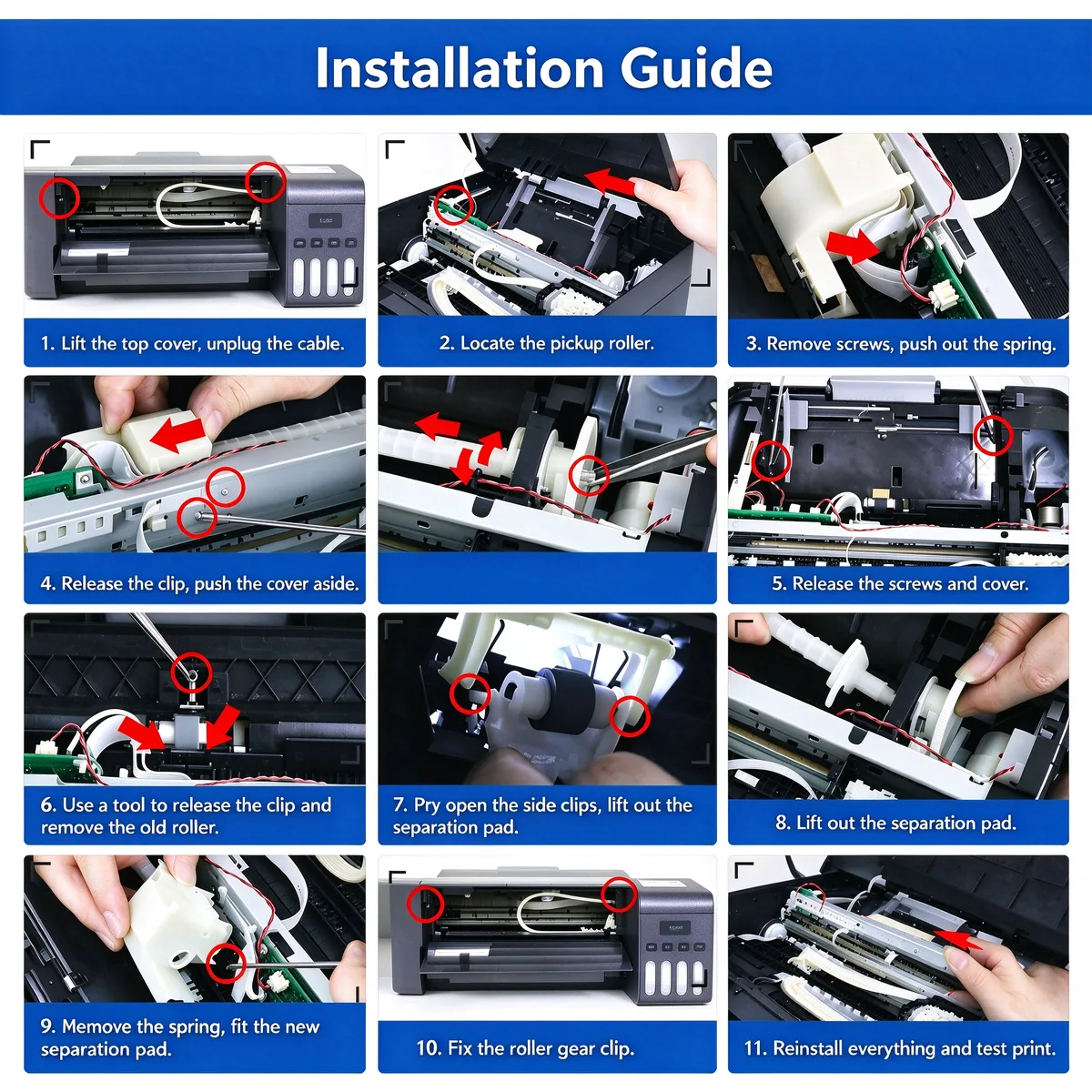For Epson L3118 Pickup Roller and Separation Pad view 4