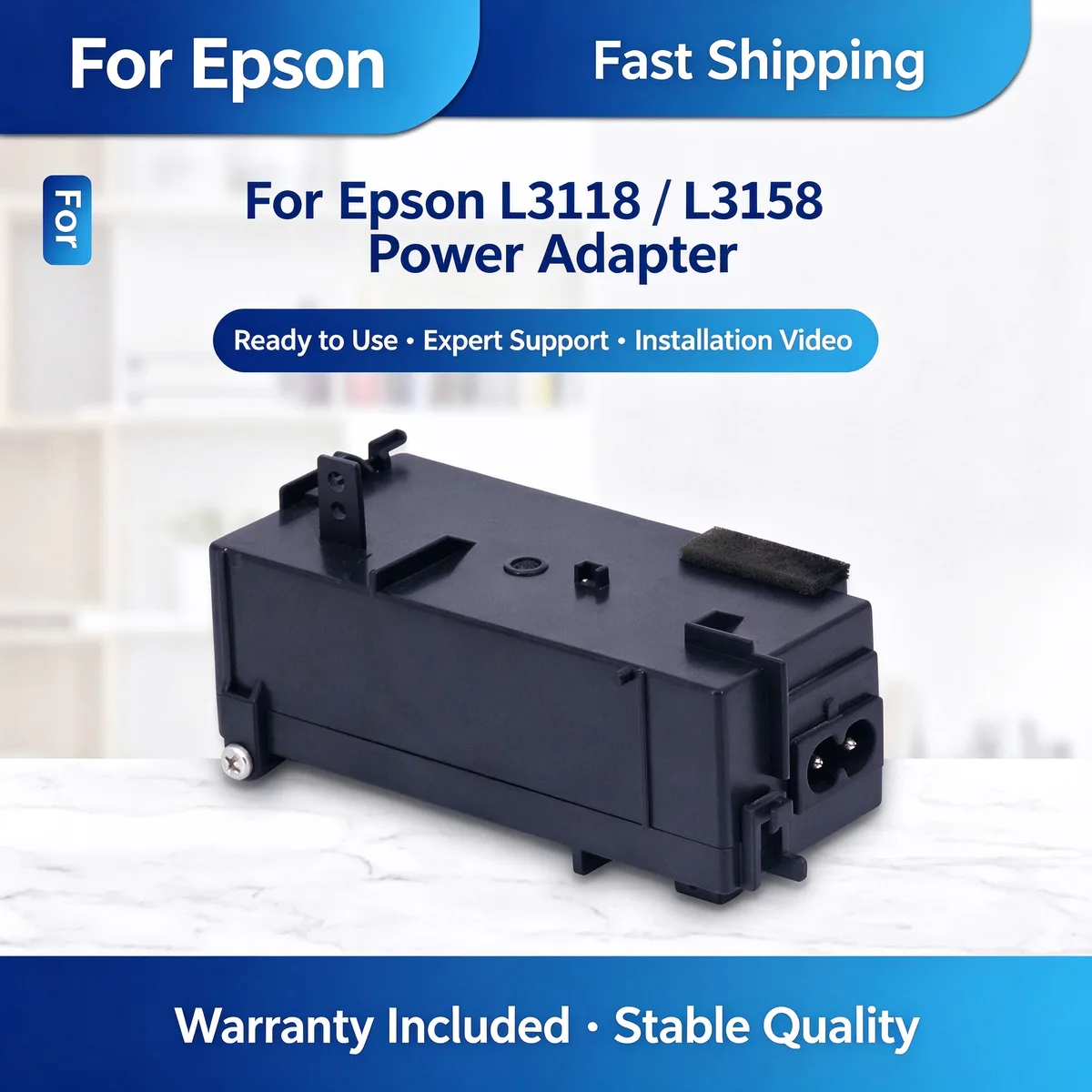 For Epson L3158 Power Adapter view 1