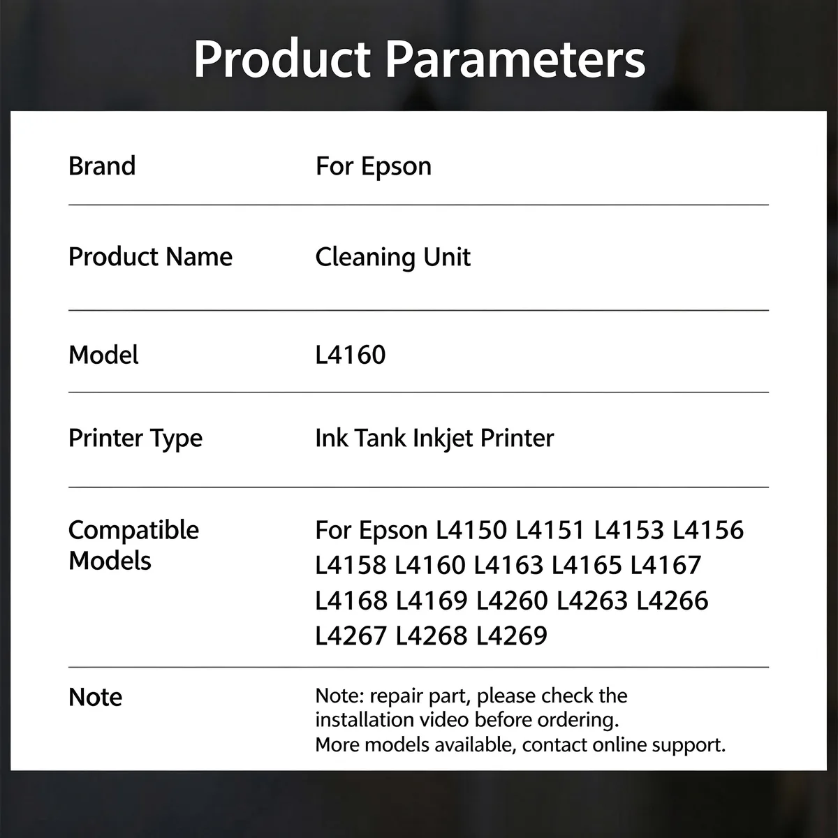For Epson L4160 Cleaning Unit Ink Suction Pump view 4
