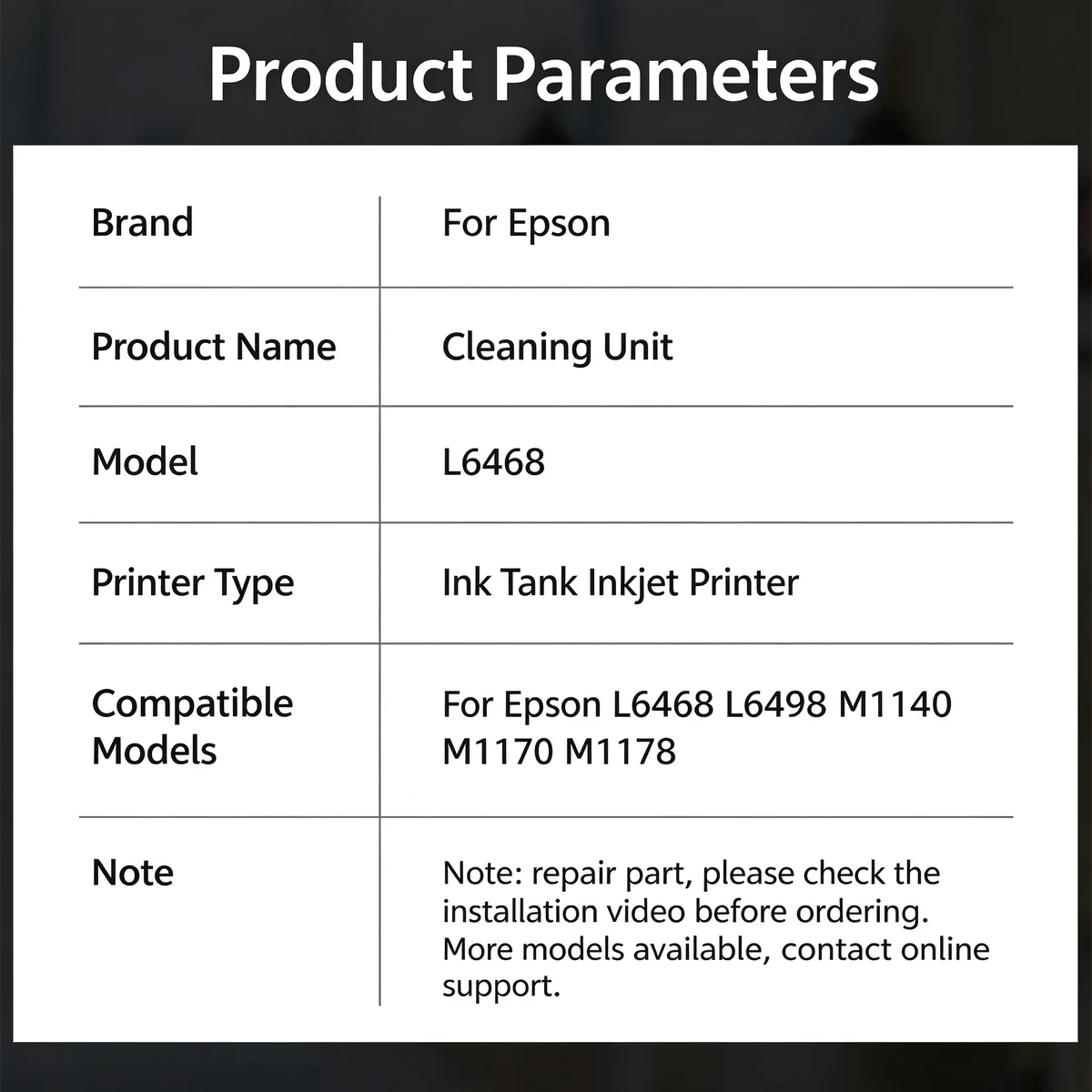 For Epson L6468 Cleaning Unit Ink Suction Pump view 4