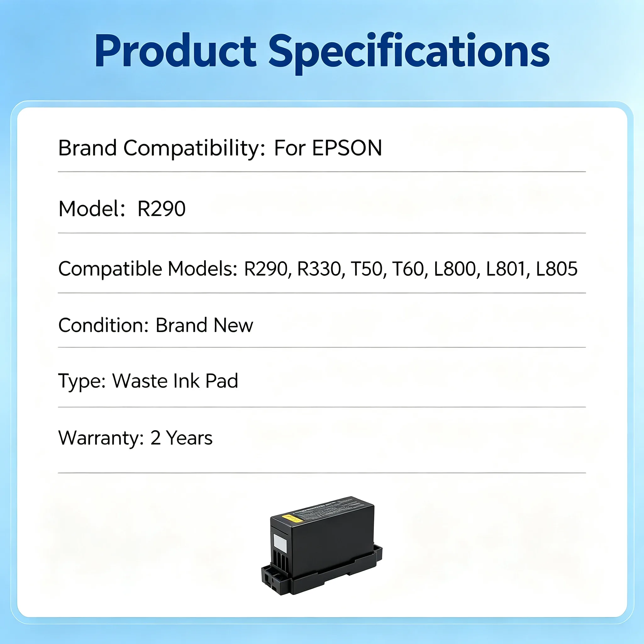 Epson R290 Waste Ink Pad view 2