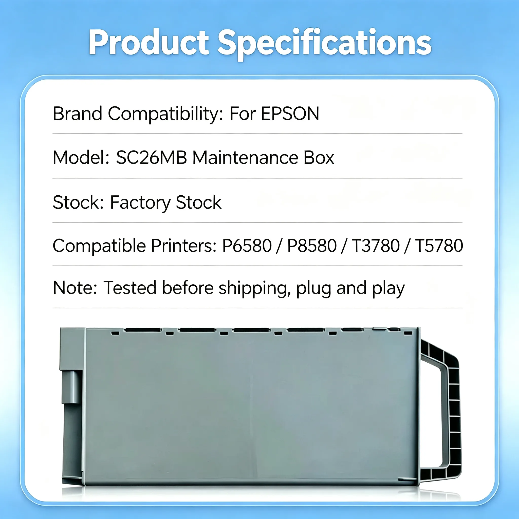 Epson SC26MB Maintenance Box — P6580 P8580 T3780 view 2