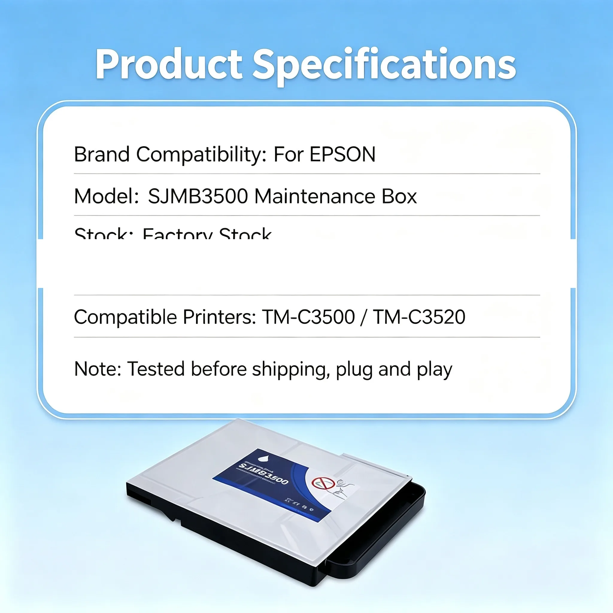 Epson SJMB3500 Maintenance Box — TM-C3500 TM-C3520 view 2