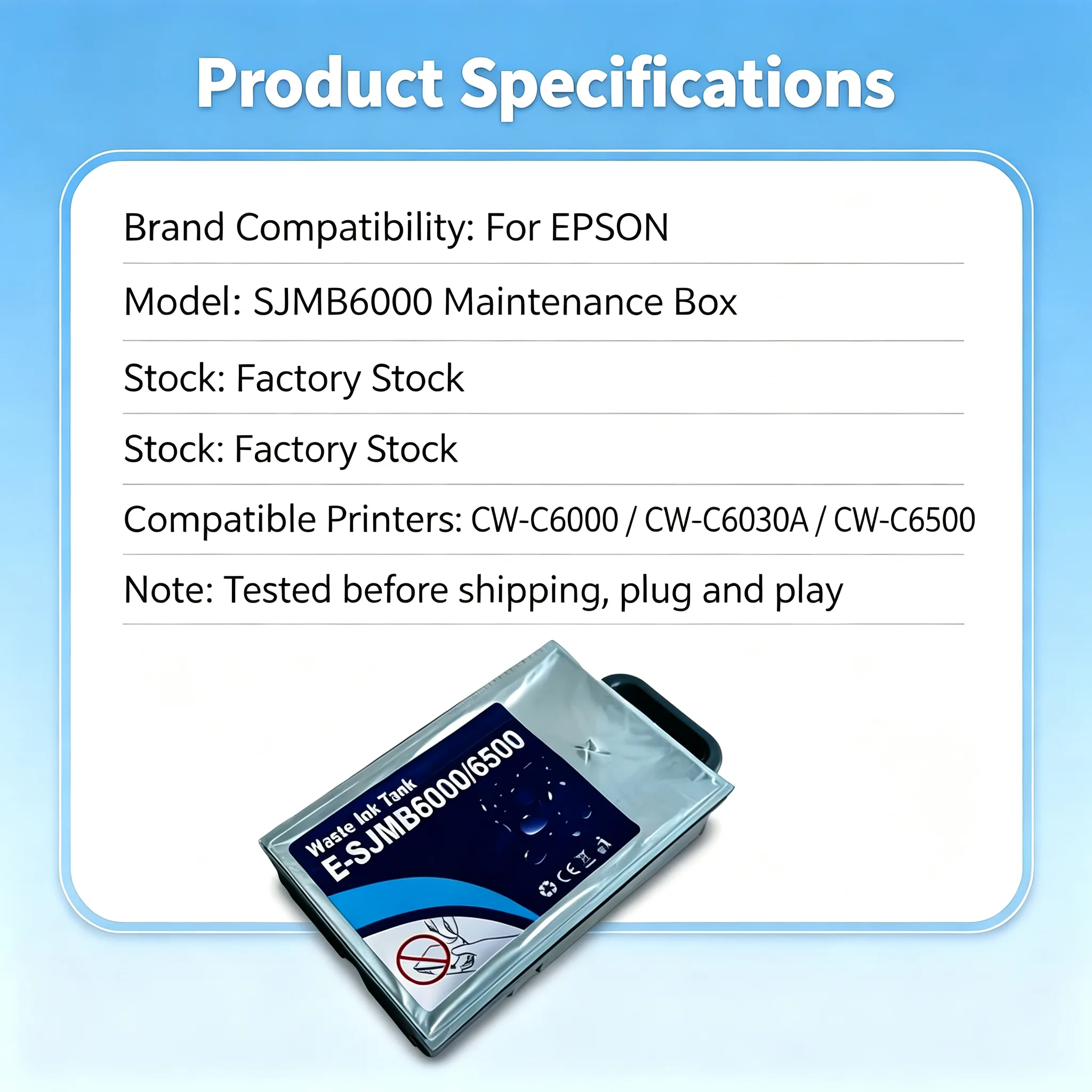 Epson SJMB6000 Maintenance Box — CW-C6000 CW-C6030A view 2