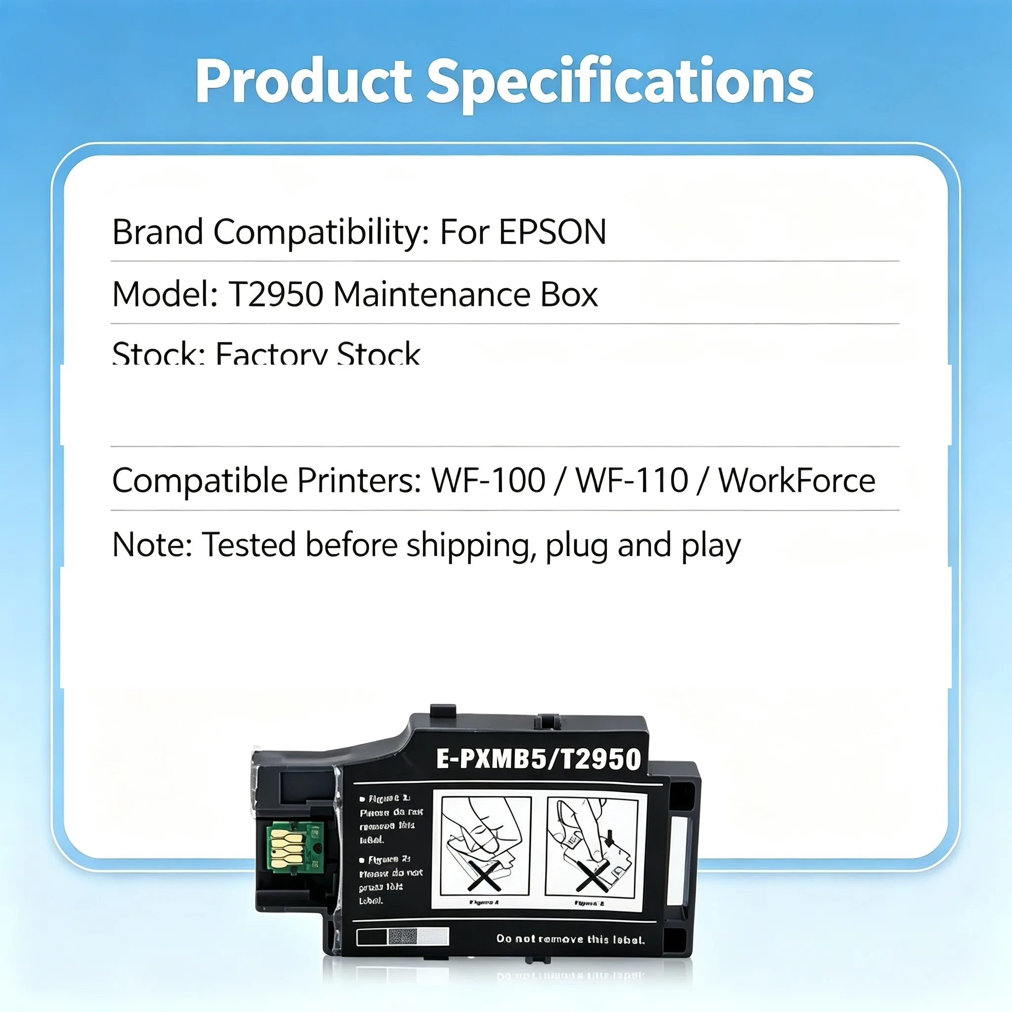 Epson T2950 Maintenance Box — WF-100 WF-110 WorkForce view 2
