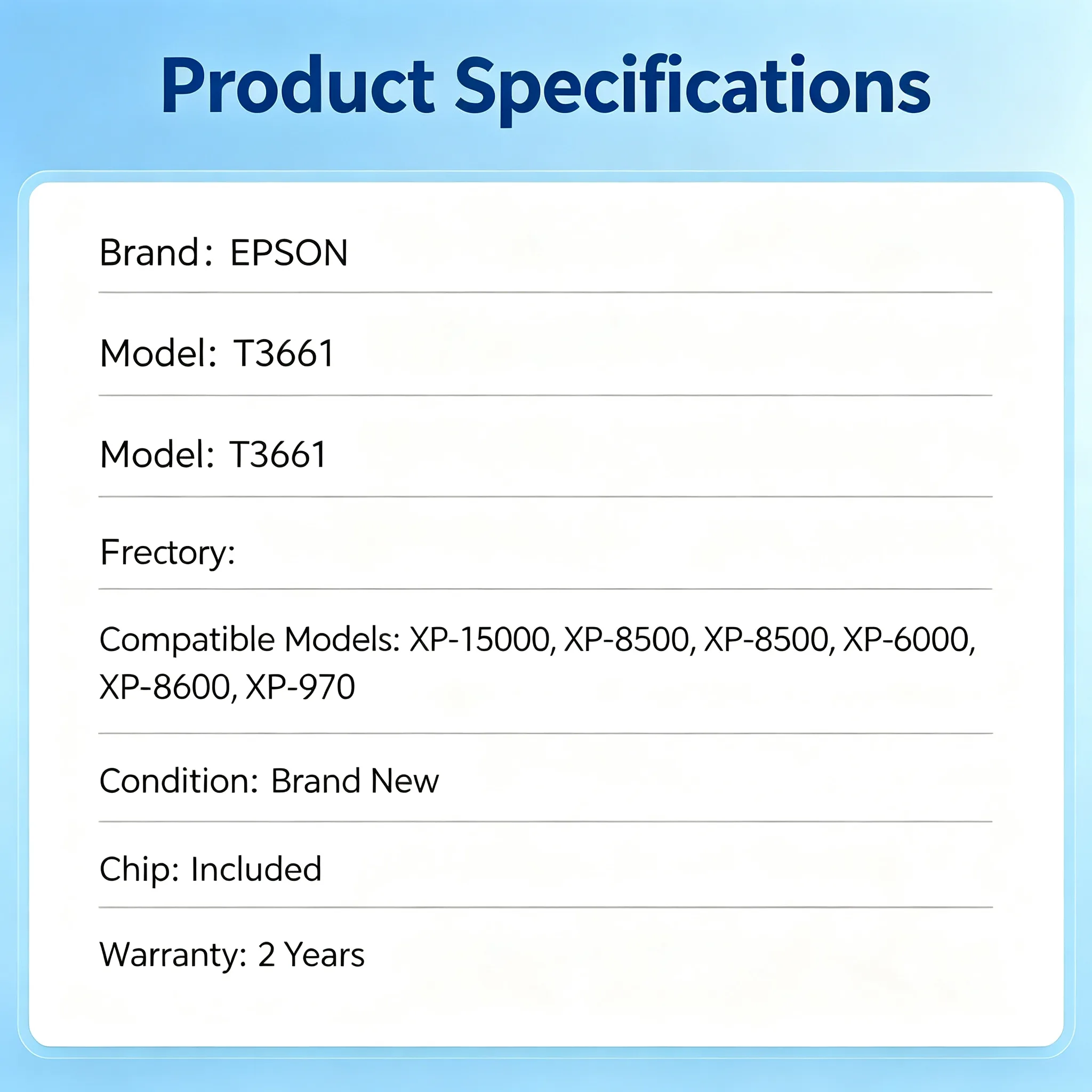 Epson T3661 Maintenance Box view 2