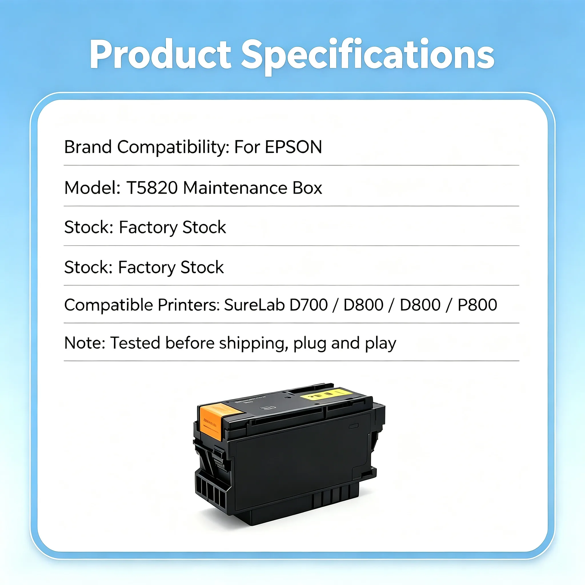 Epson T5820 Maintenance Box — SureLab D700 D800 P800 view 2