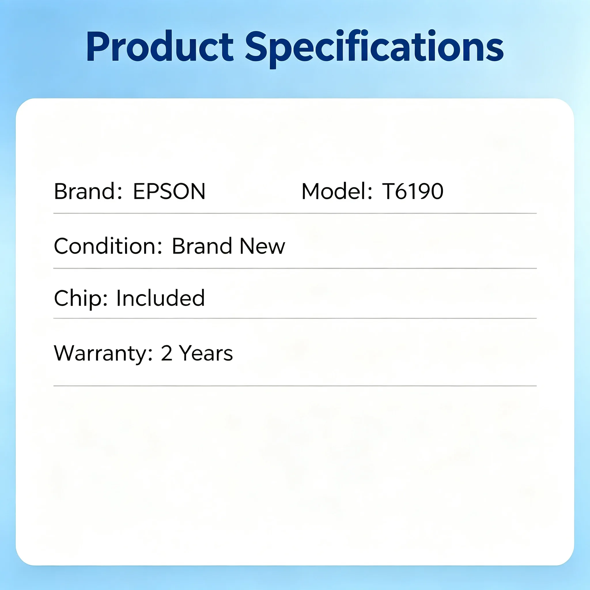 Epson T6190 Maintenance Box view 2
