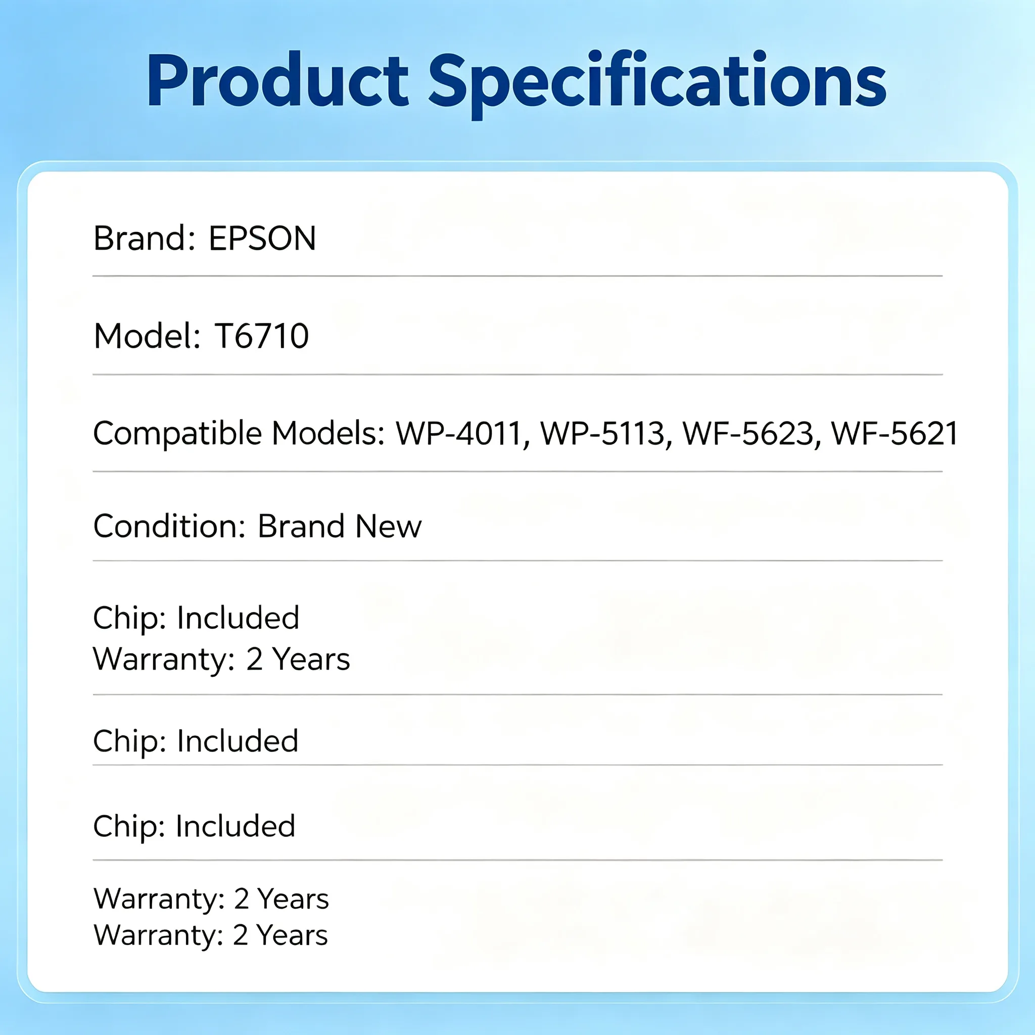 Epson T6710 Maintenance Box view 2
