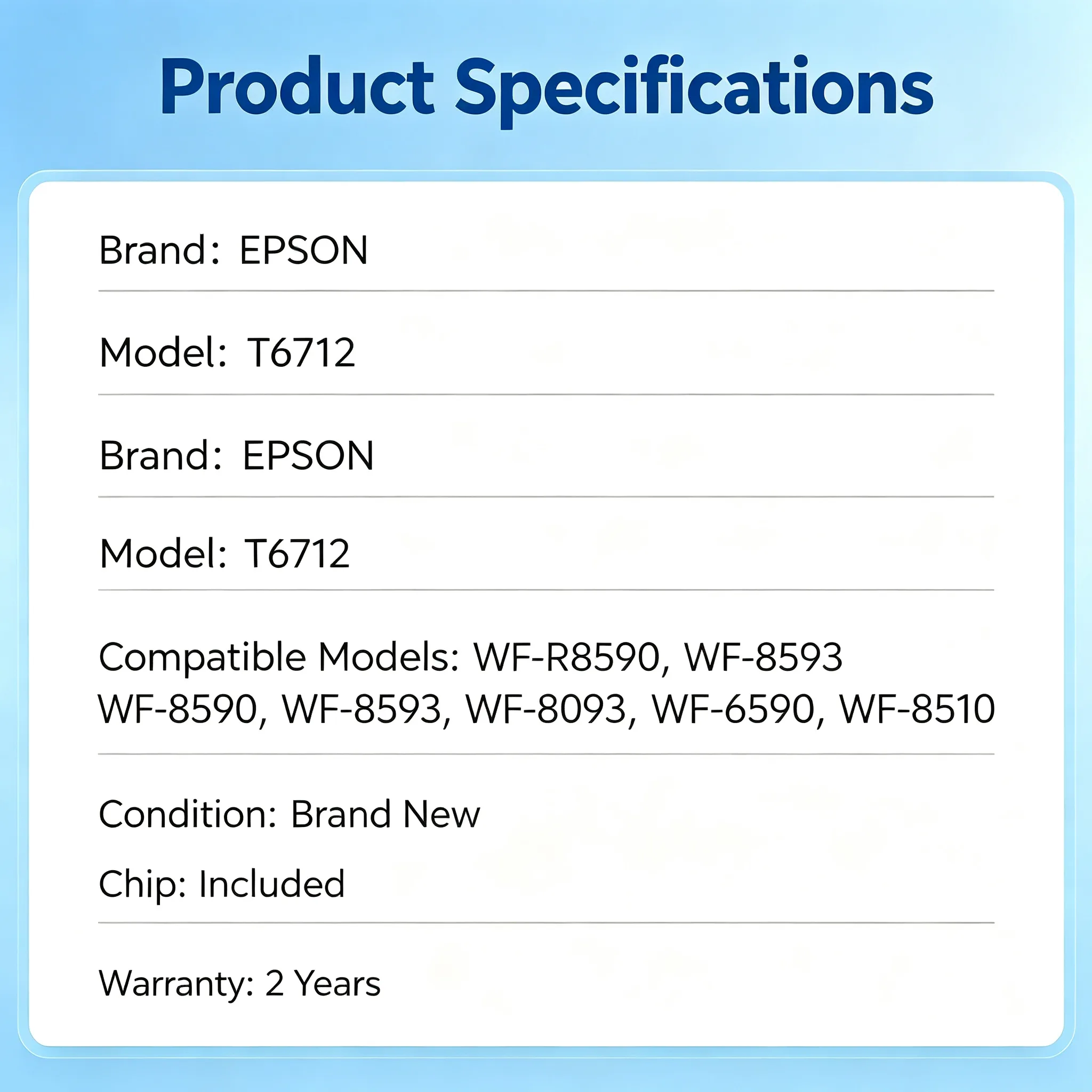 Epson T6712 Maintenance Box view 2