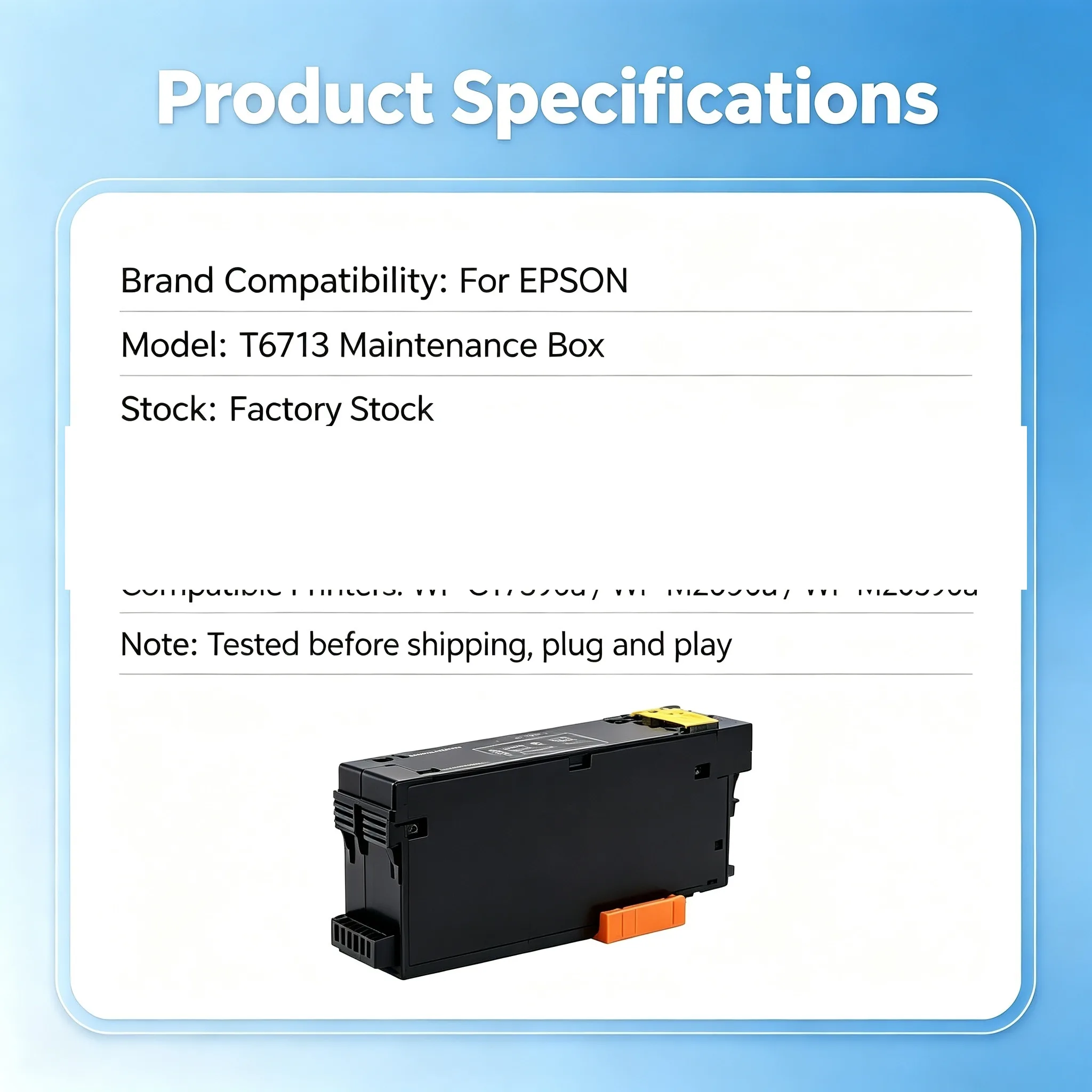 Epson T6713 Maintenance Box — WF-C17590a WF-M20590a view 2