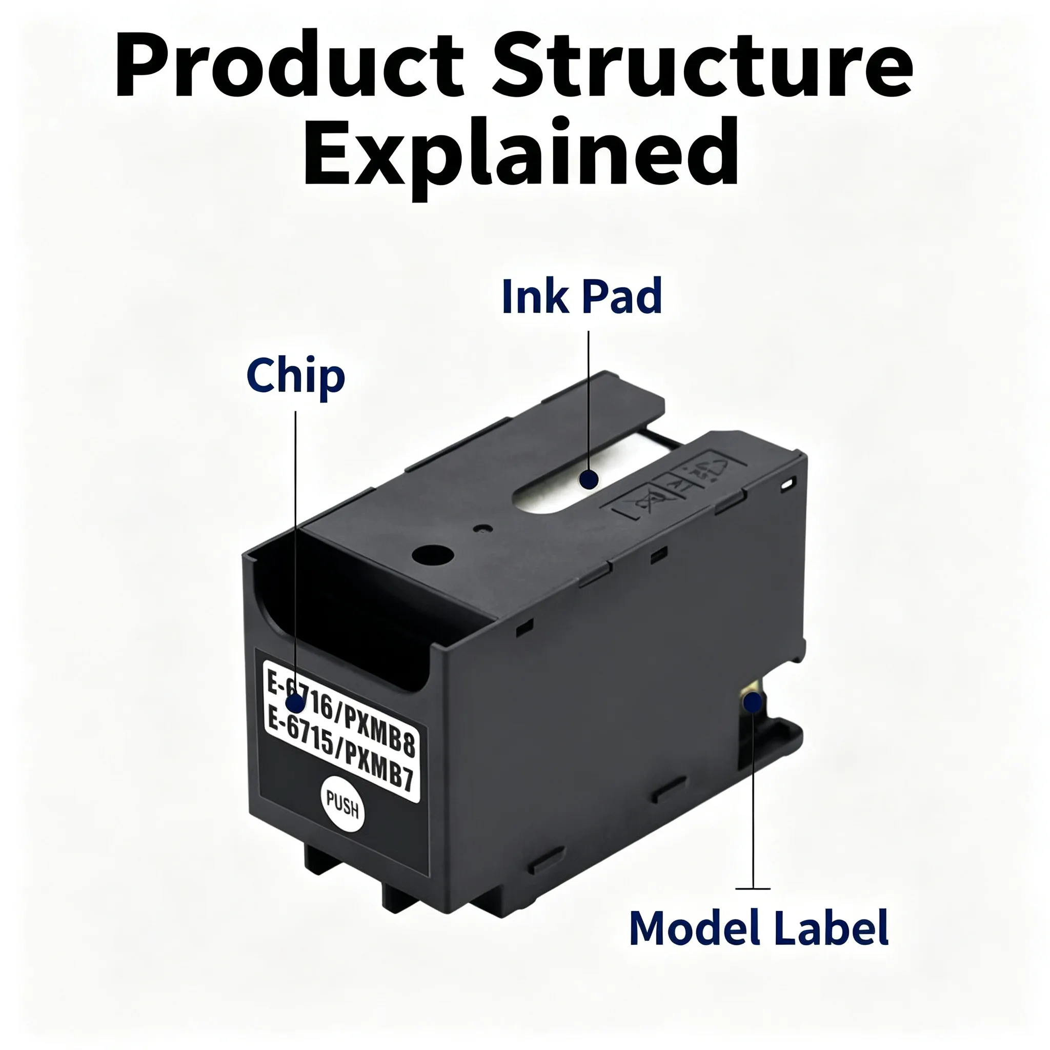 Epson T6716 T6715 Maintenance Box view 3