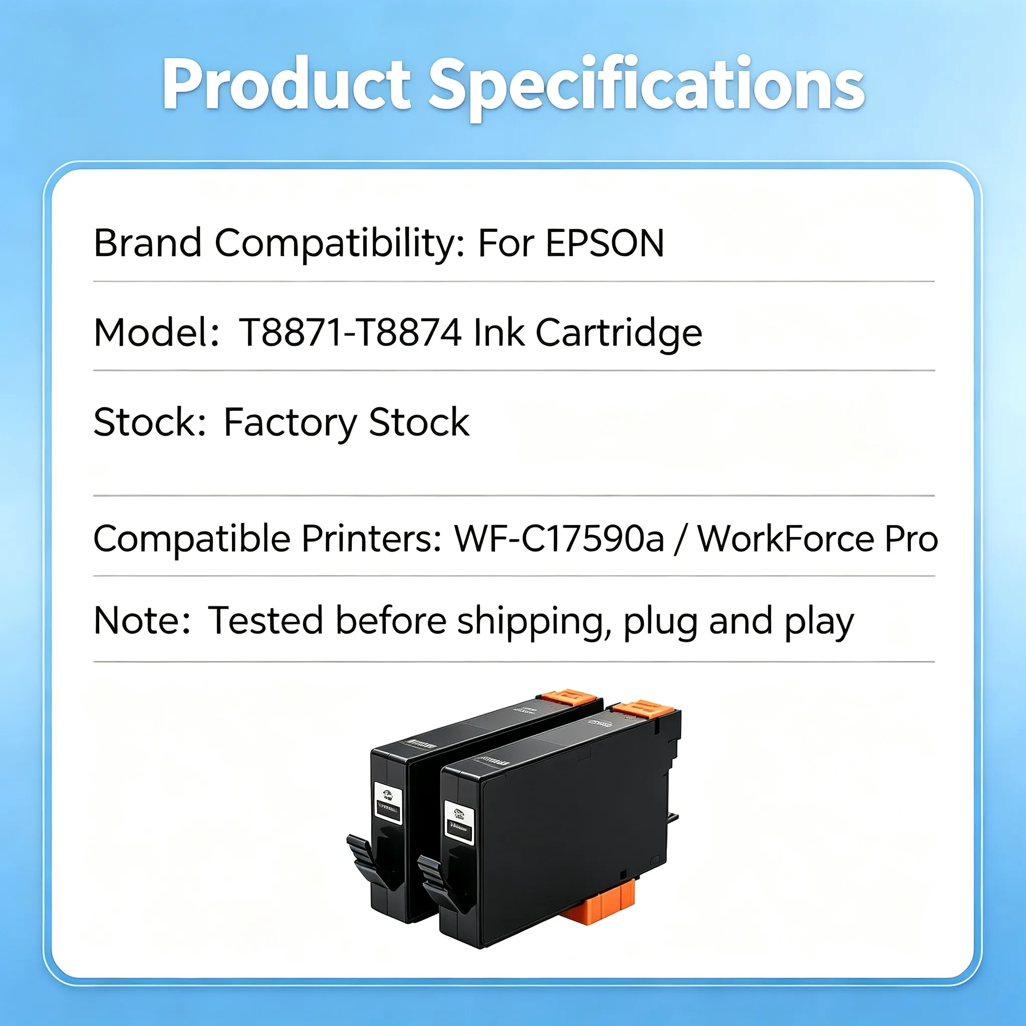 Epson T8871-T8874 Ink Cartridge — WF-C17590a WorkForce view 2