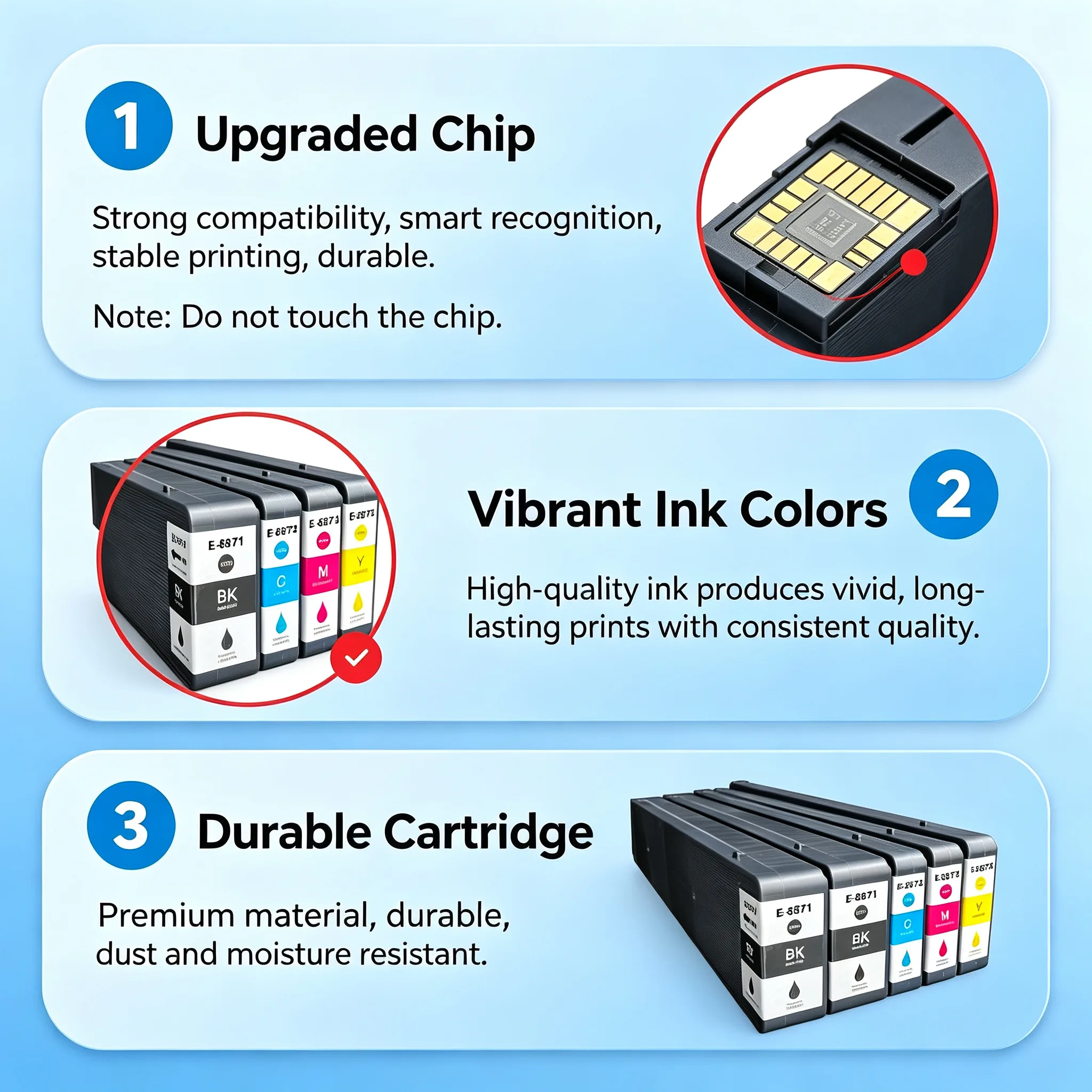 Epson T8871-T8874 Ink Cartridge — WF-C17590a WorkForce view 5