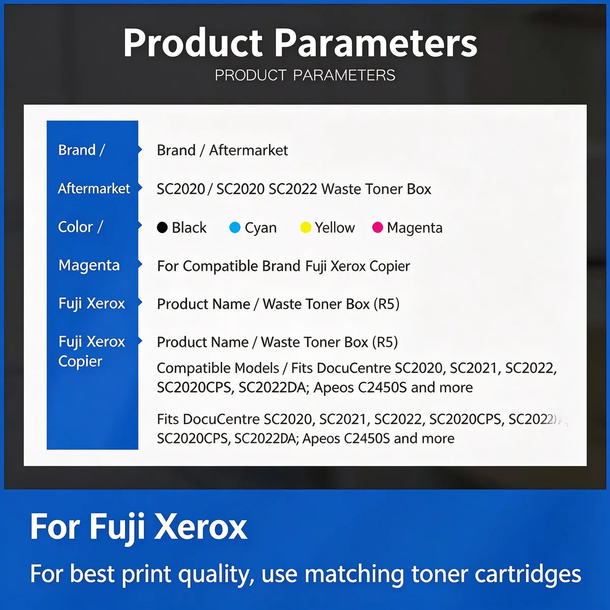 For Fuji Xerox SC2020 Waste Toner Box / R5 Waste Toner Container view 4