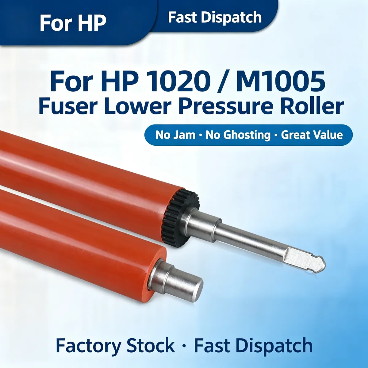 For HP 1020 Fuser Lower Pressure Roller view 1