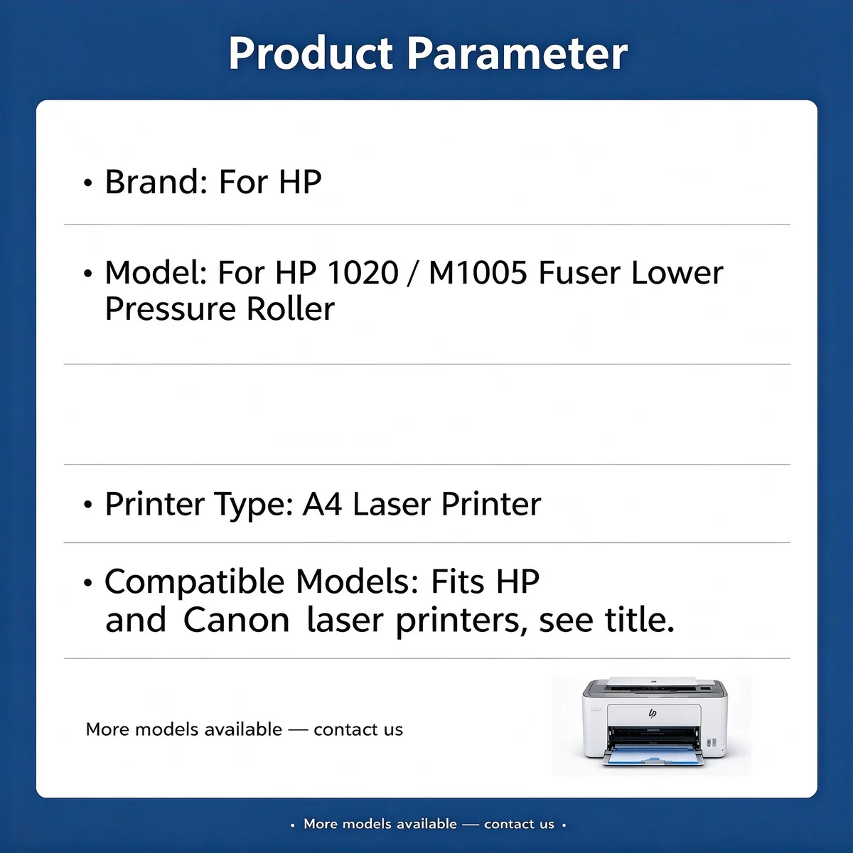 For HP 1020 Fuser Lower Pressure Roller view 4