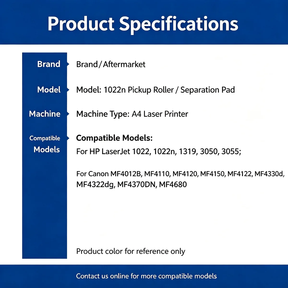 For HP 1022n Pickup Roller & Separation Pad view 5