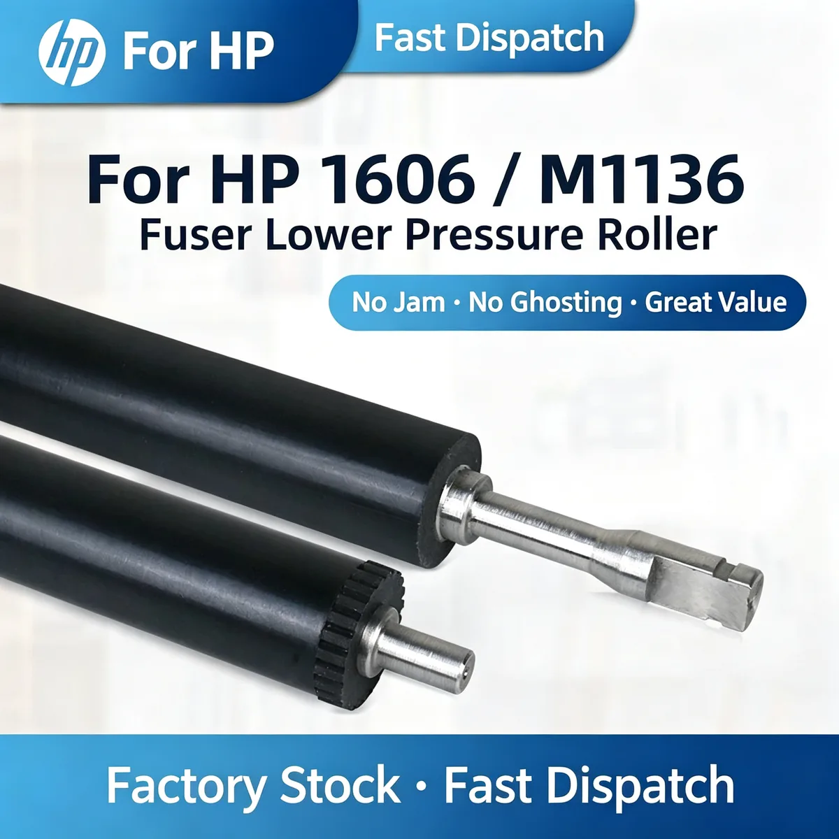 For HP 1606 Fuser Lower Pressure Roller view 1