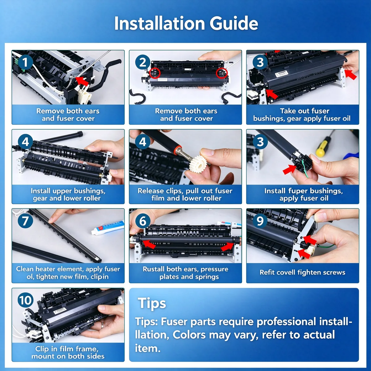 For HP 3004dn Fuser Film Sleeve view 4