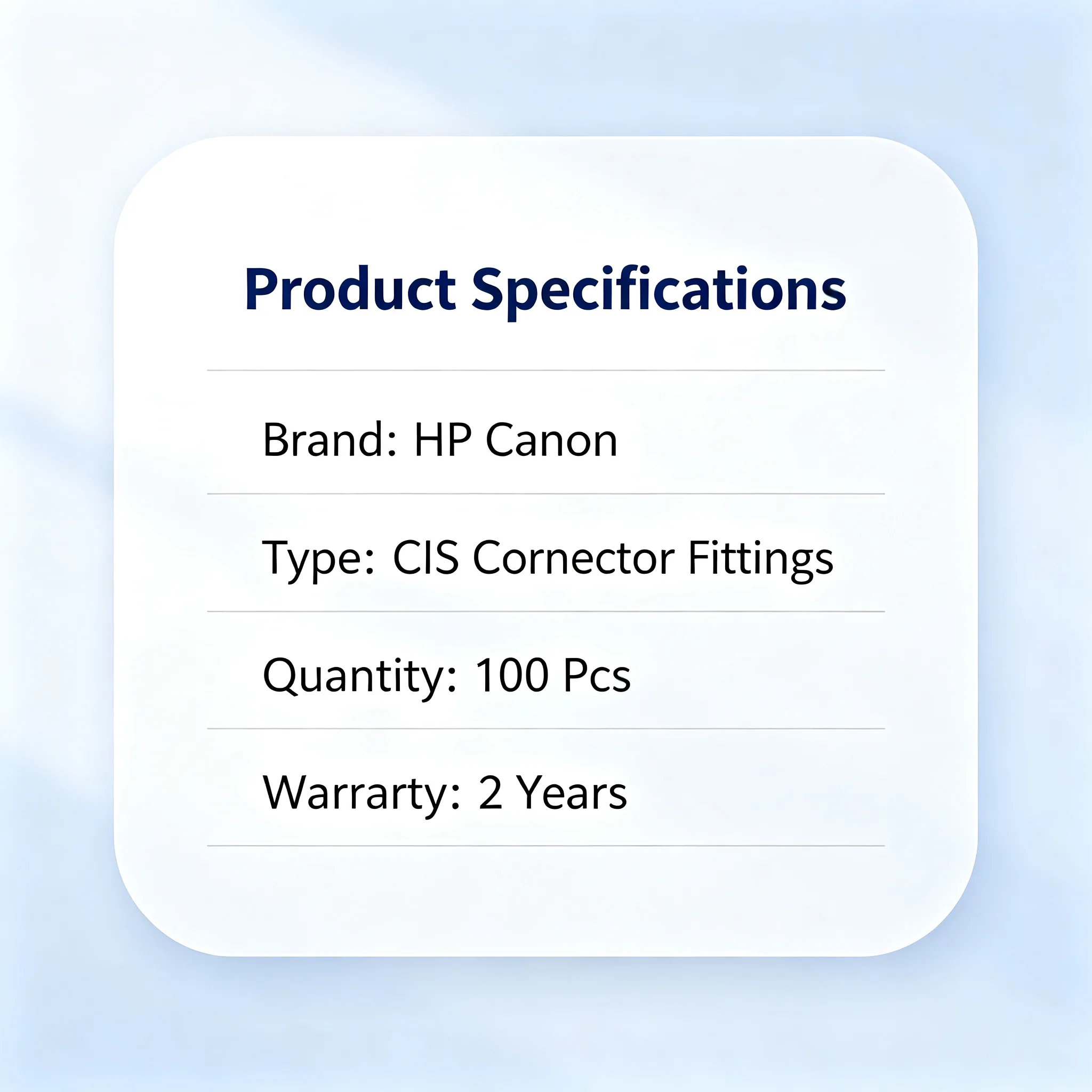 HP Canon CIS Connector Fittings view 2