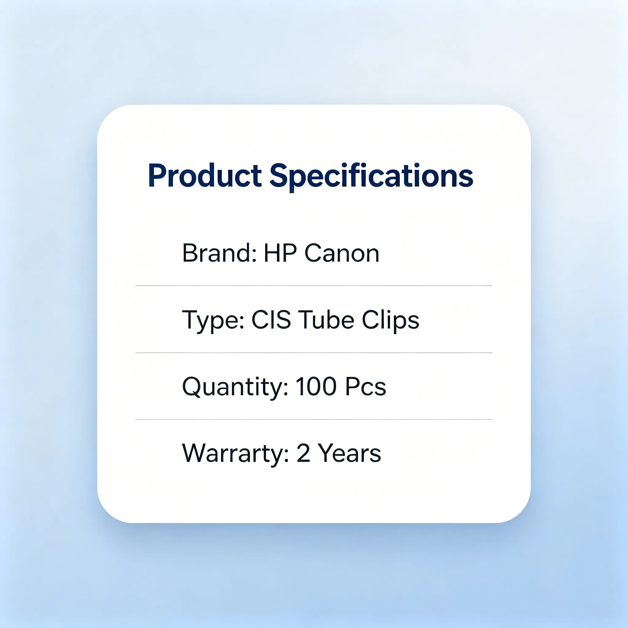 HP Canon CIS Tube Clips view 2