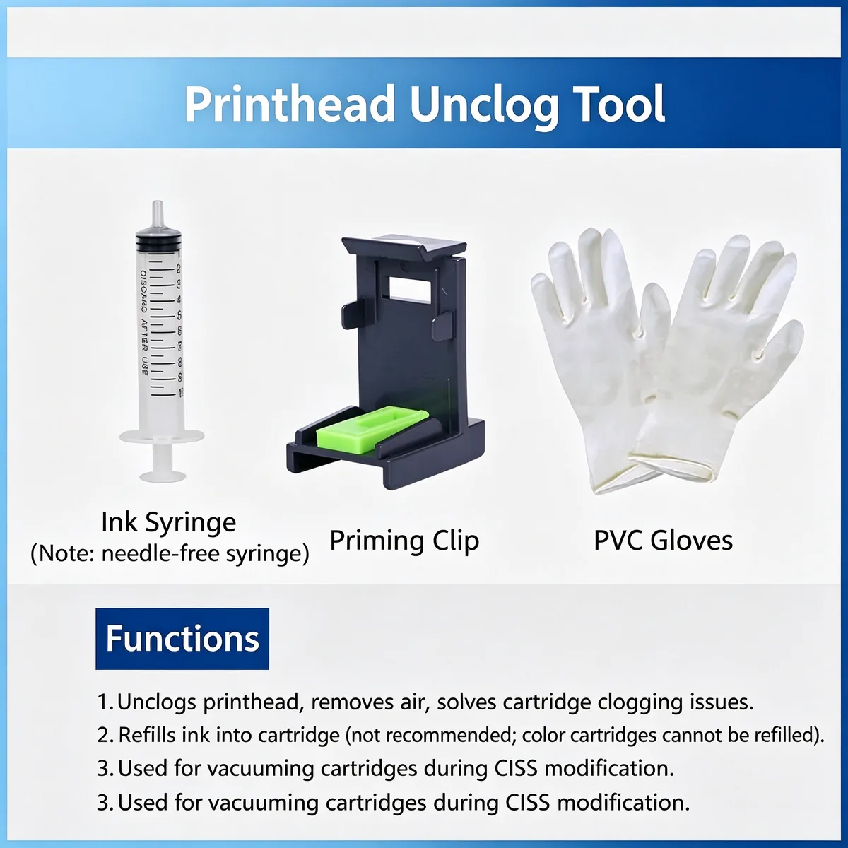 For HP GT51 Printhead Priming Clip Kit view 4