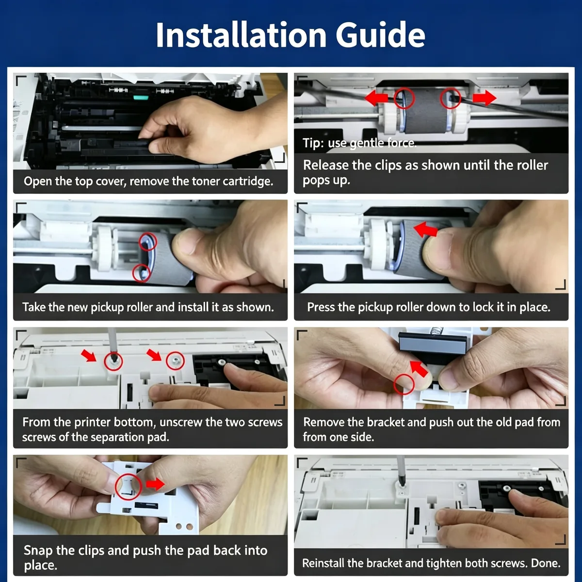 For HP M104 Pickup Roller & Separation Pad Kit view 5