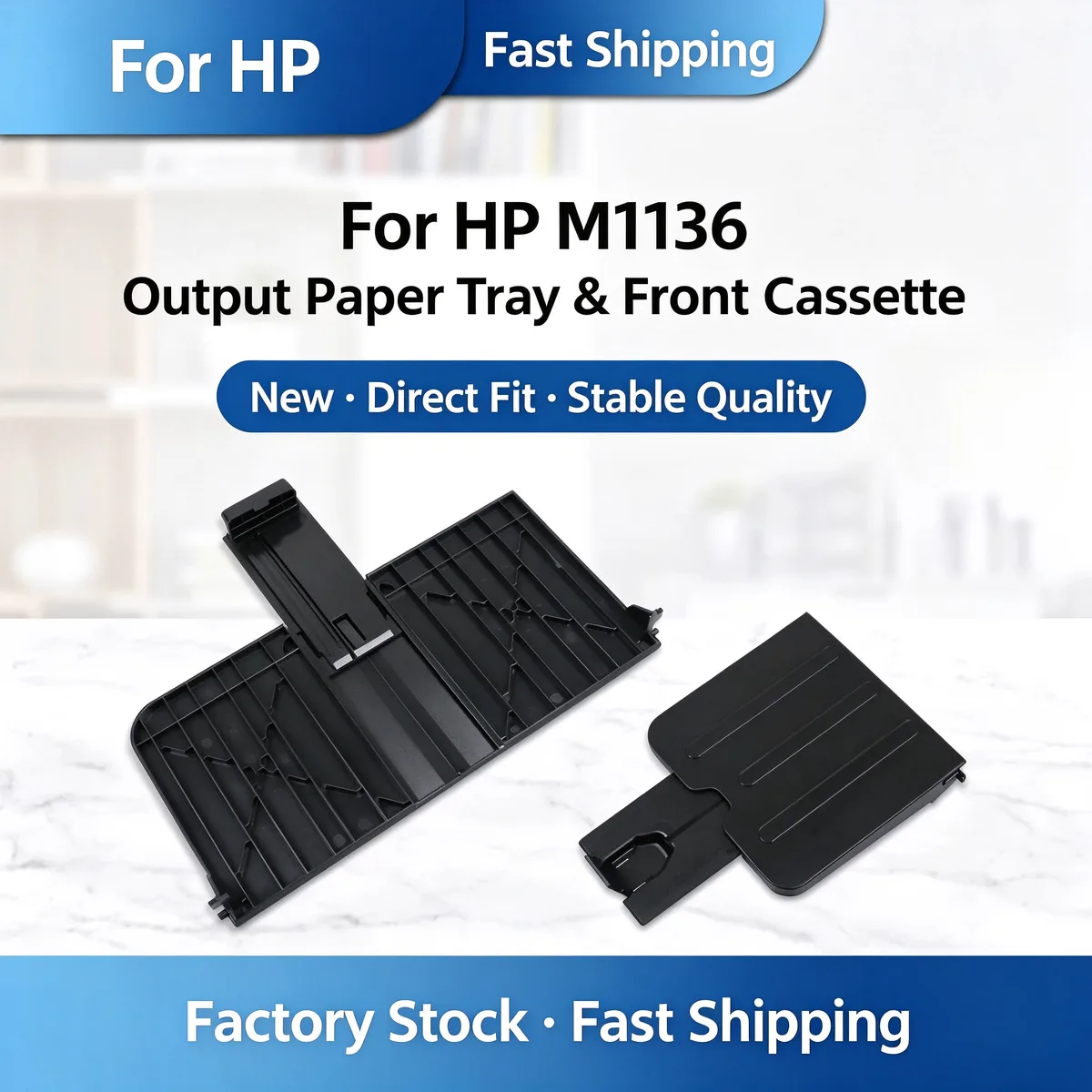 For HP M1136 Output Paper Tray & Front Cassette view 1