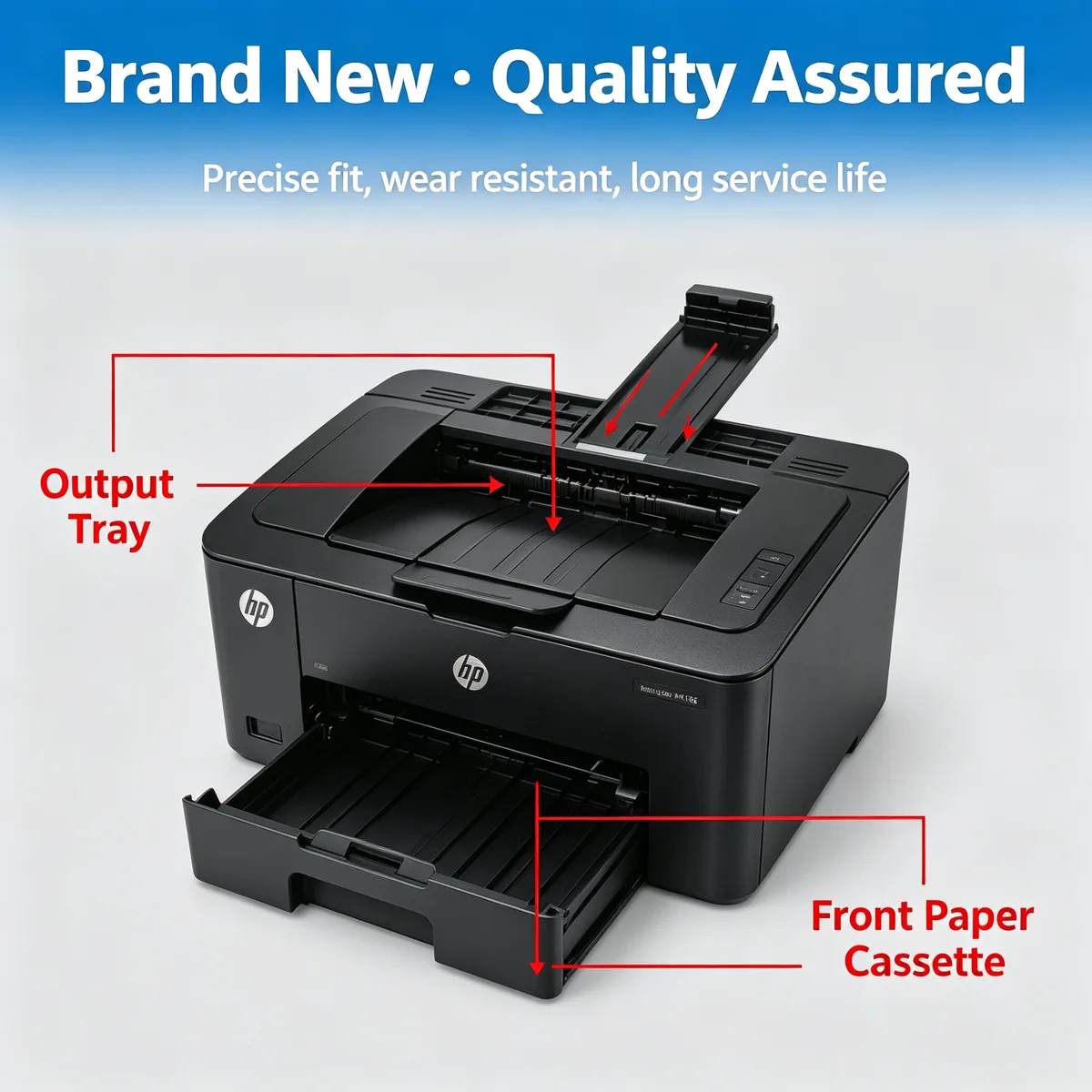 For HP M1136 Output Paper Tray & Front Cassette view 3