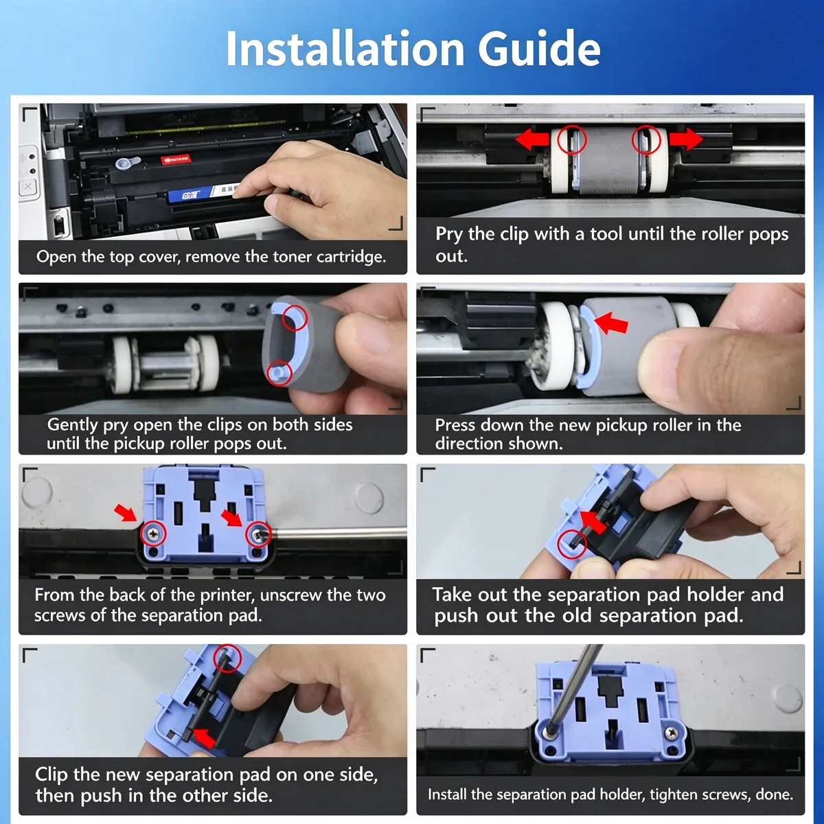 For HP M1216nfh Pickup Roller view 5