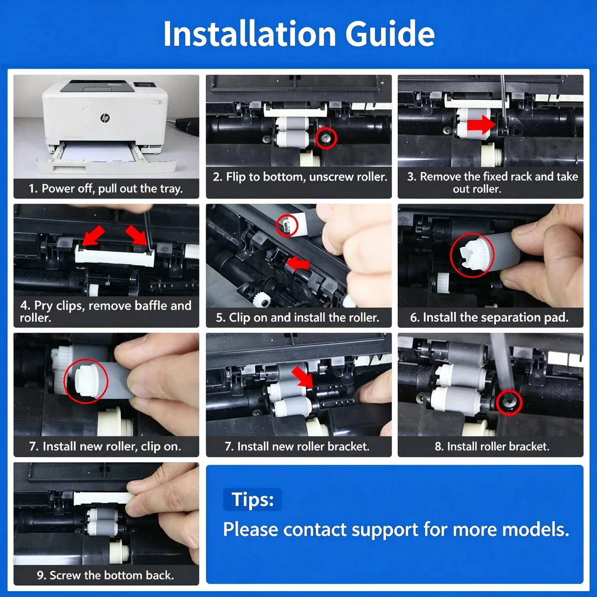 For HP M154a Pickup Roller view 5