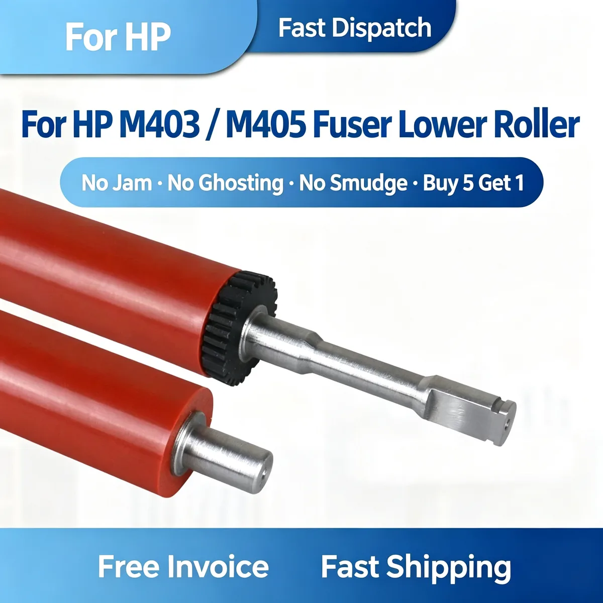 For HP M305d Fuser Lower Pressure Roller view 1