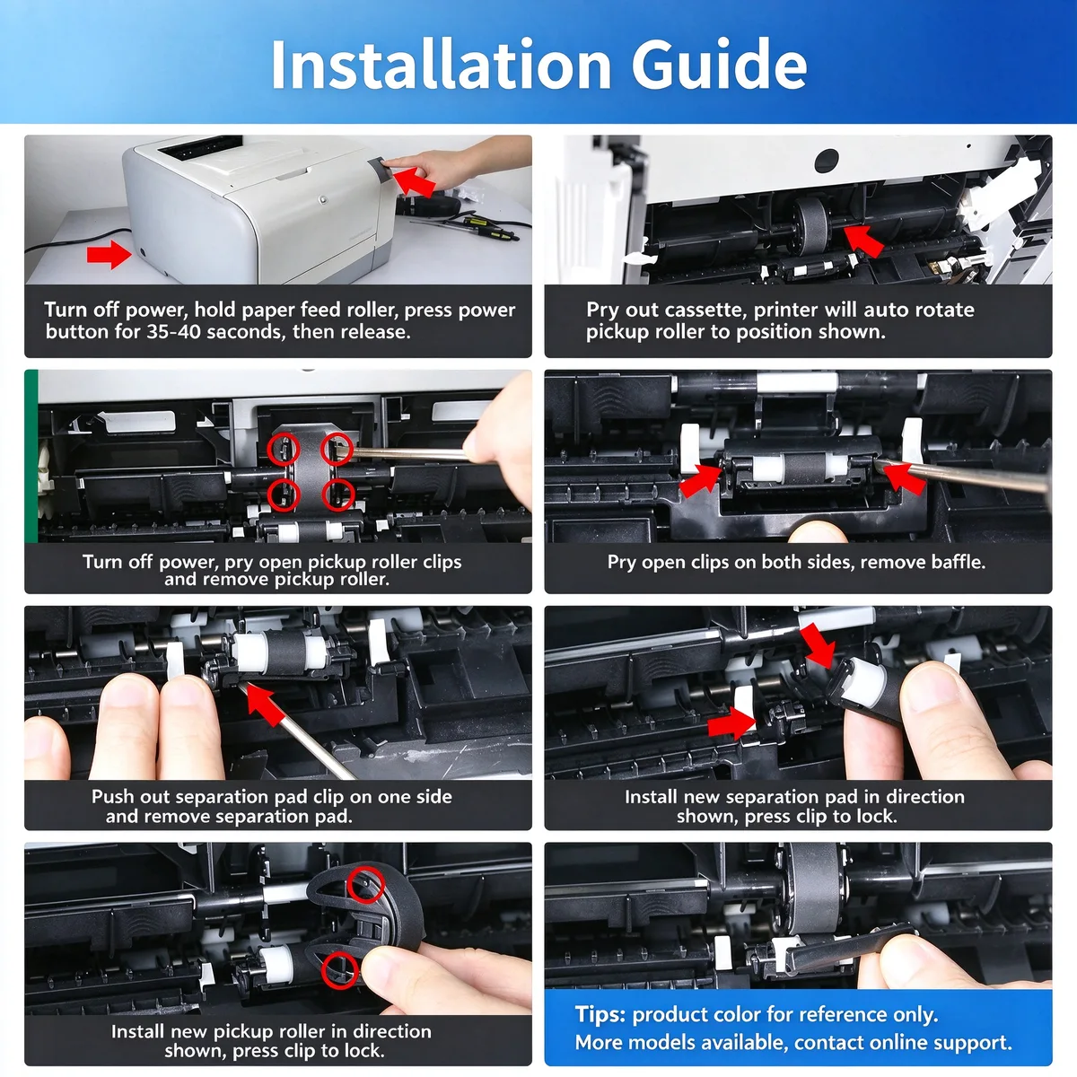For HP M451dn Pickup Roller & Separation Pad Kit view 5
