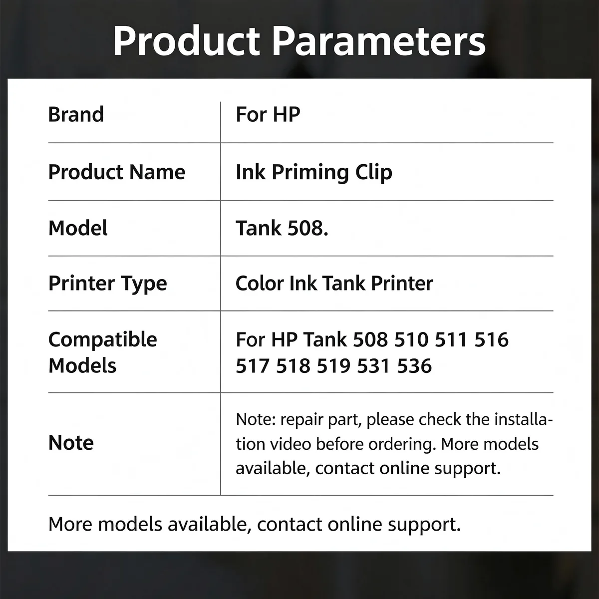 For HP Tank 508 Ink Priming Tool Kit view 4