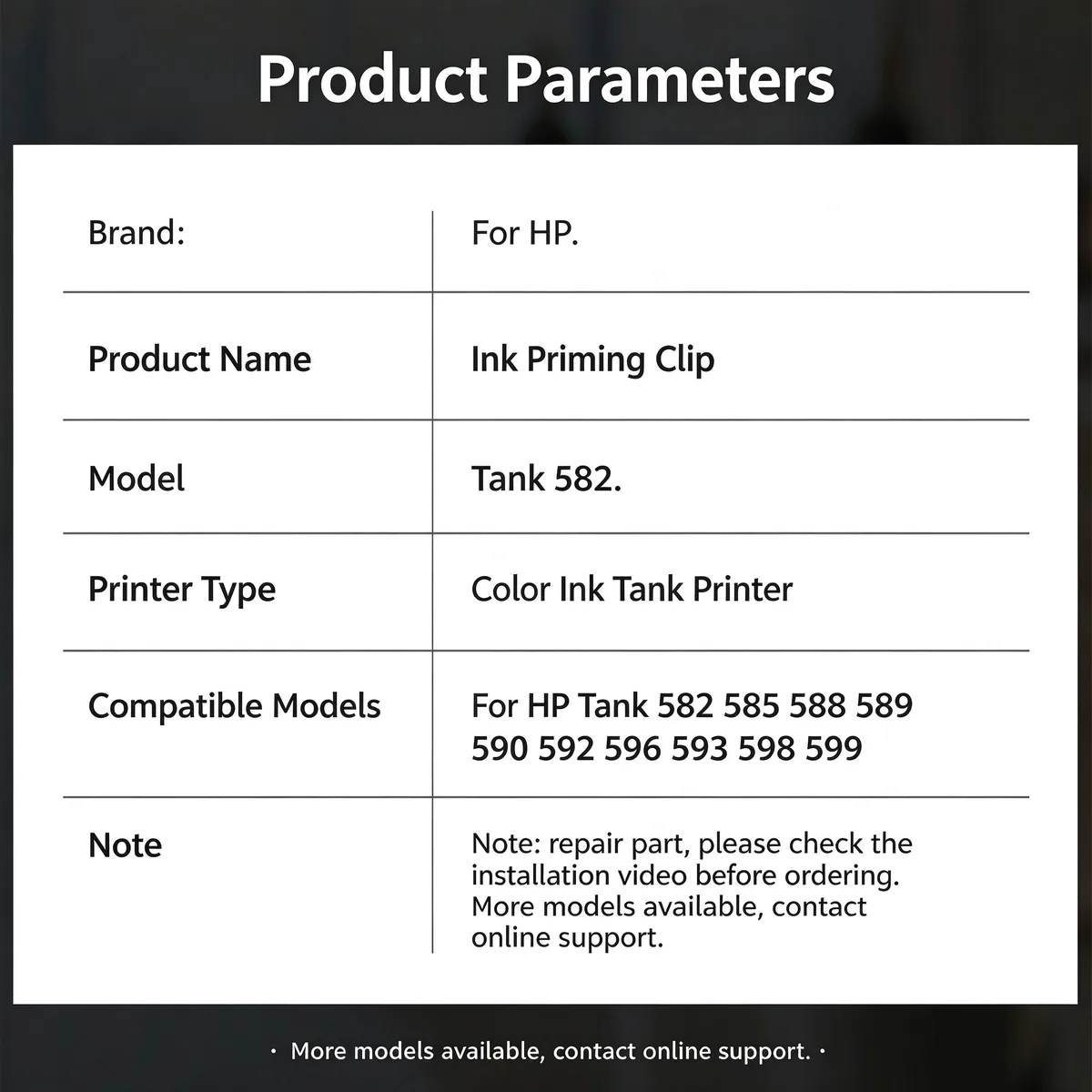 For HP Tank 582 Ink Priming Tool Kit view 4
